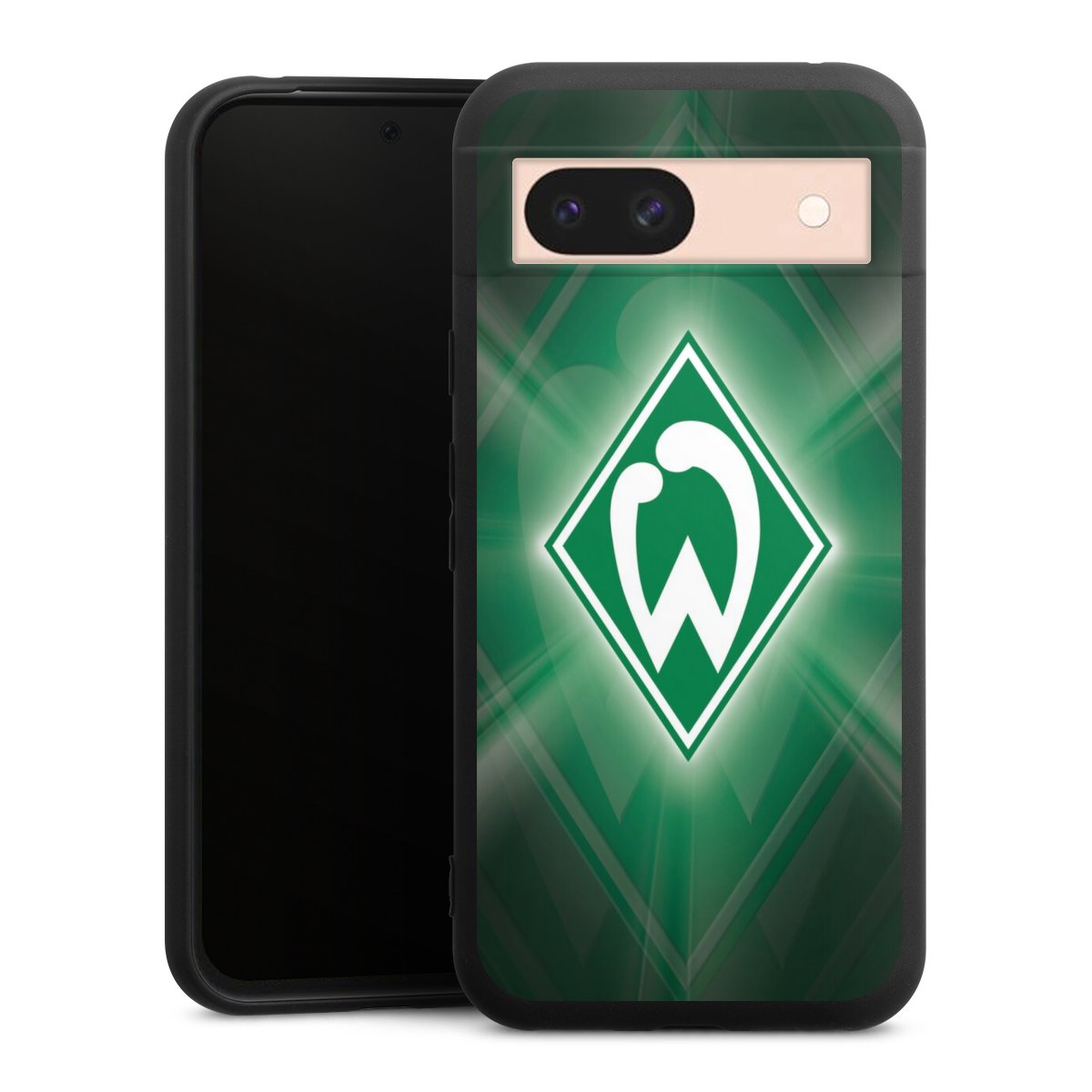 Google Pixel 8a Handy Premium Silikon Hülle Handyhülle schwarz Case Sv Werder Bremen Official Licensed Product Coat Of Arms Silikon Premium Case