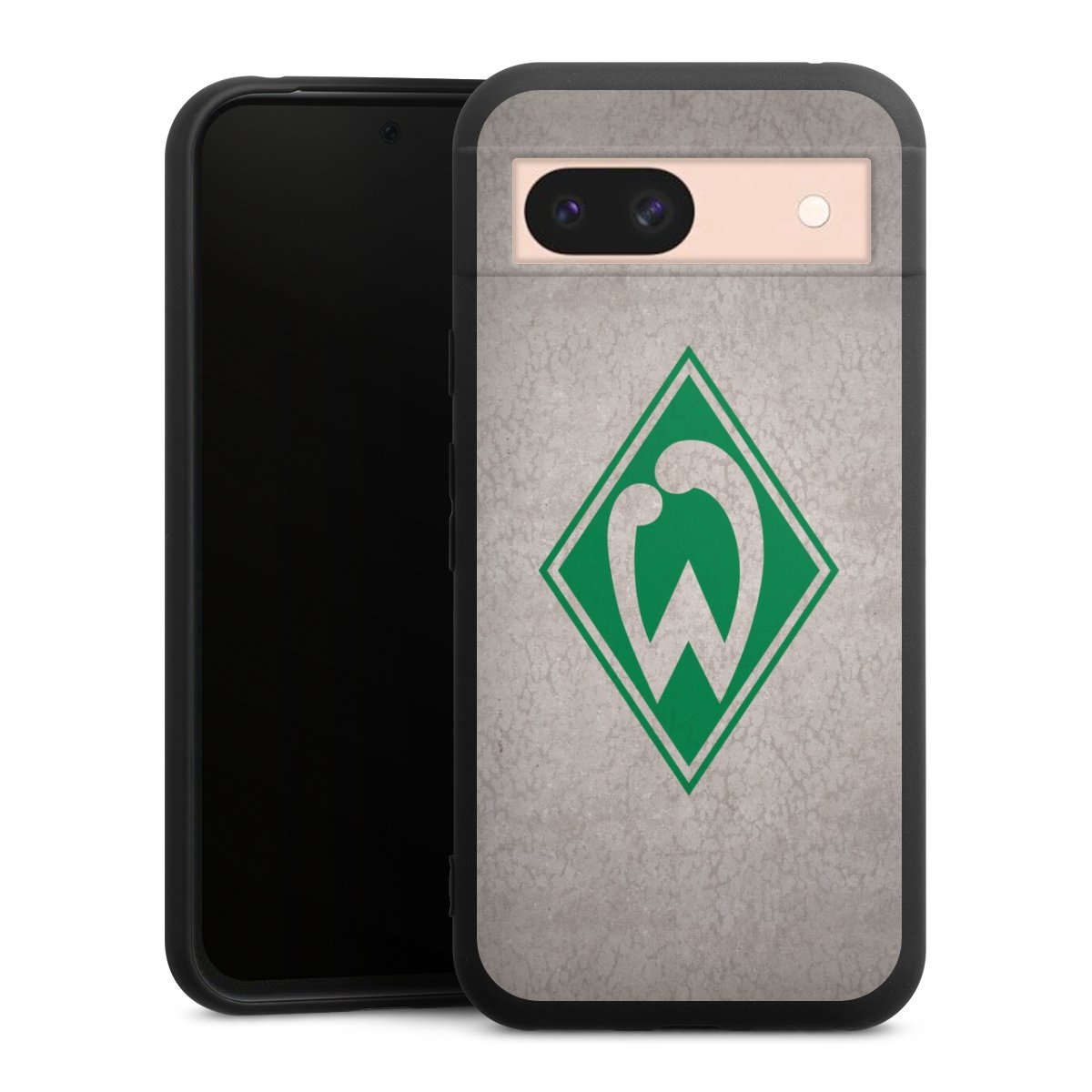 Google Pixel 8a Handy Premium Silikon Hülle Handyhülle schwarz Case Sv Werder Bremen Concrete Official Licensed Product Silikon Premium Case