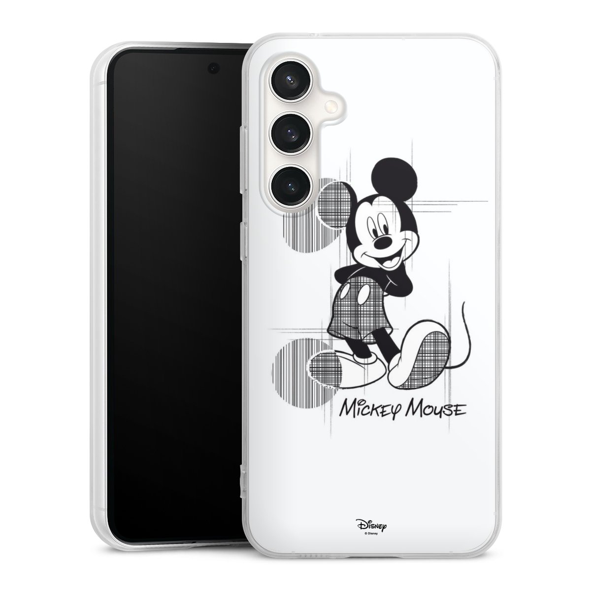 Galaxy S23 FE Handy Silikon Hülle Case transparent Handyhülle Disney Official Licensed Product Mickey Mouse Silikon Case