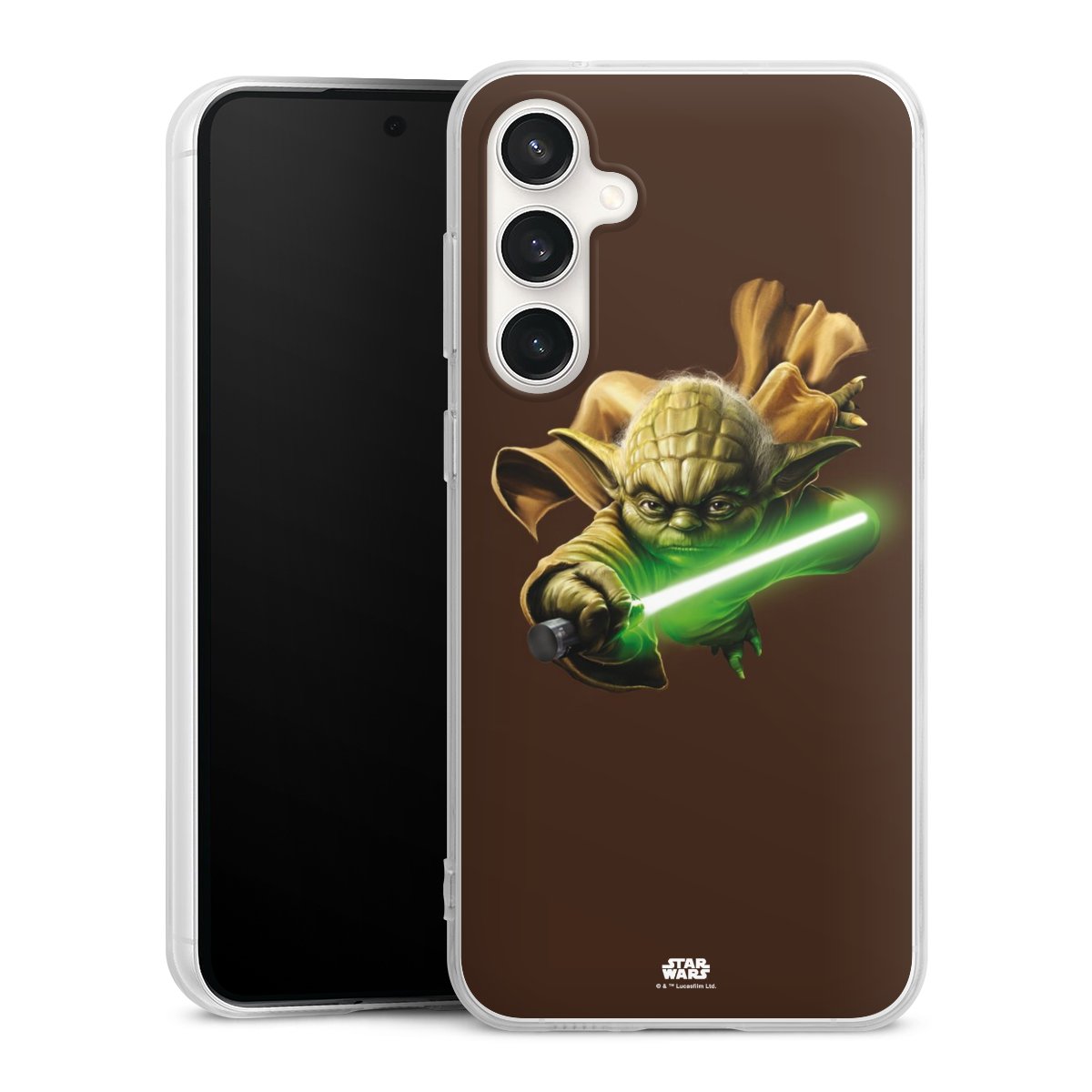 Galaxy S23 FE Handy Silikon Hülle Case transparent Handyhülle Yoda Merchandise Star Wars Silikon Case