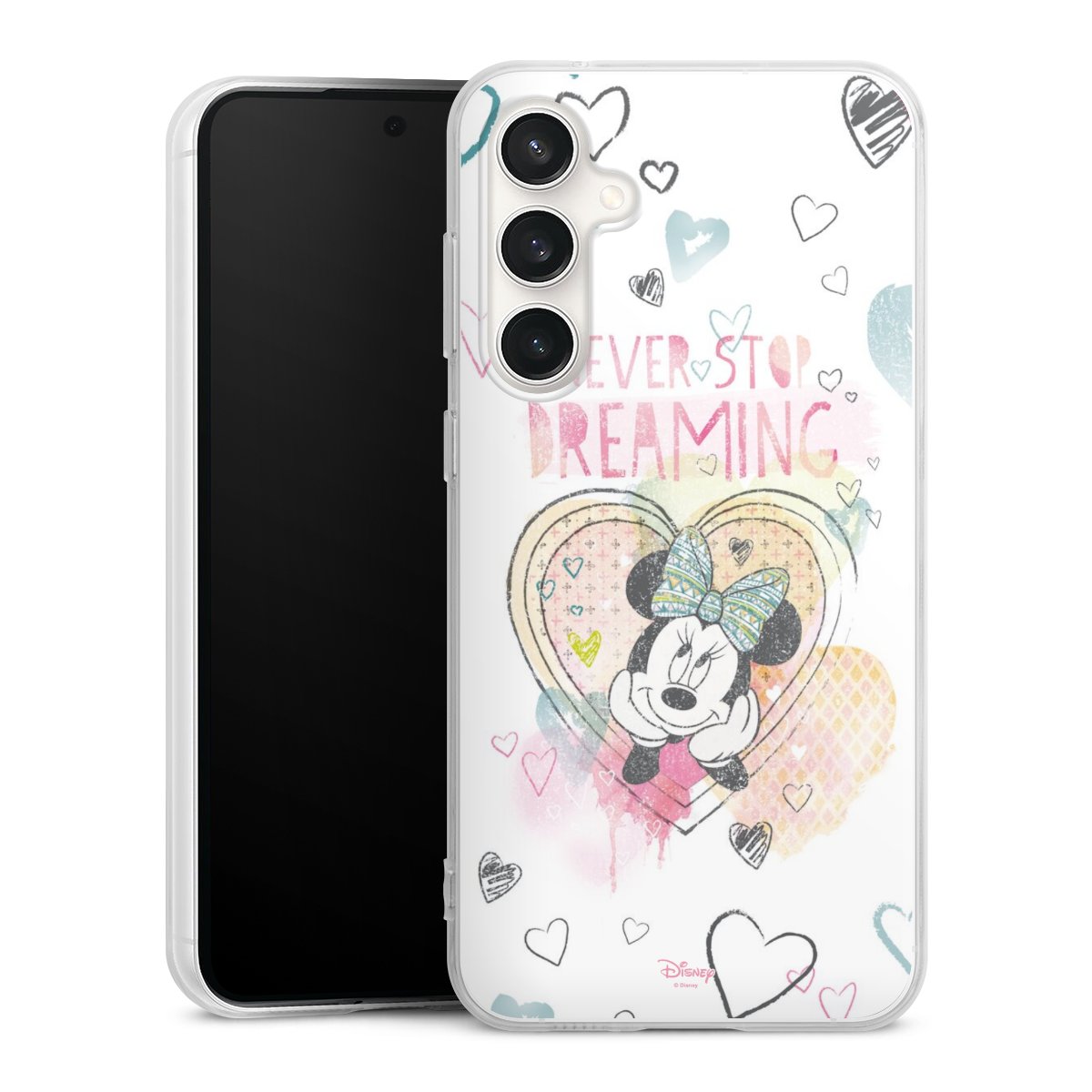 Galaxy S23 FE Handy Silikon Hülle Case transparent Handyhülle Disney Official Licensed Product Minnie Mouse Silikon Case