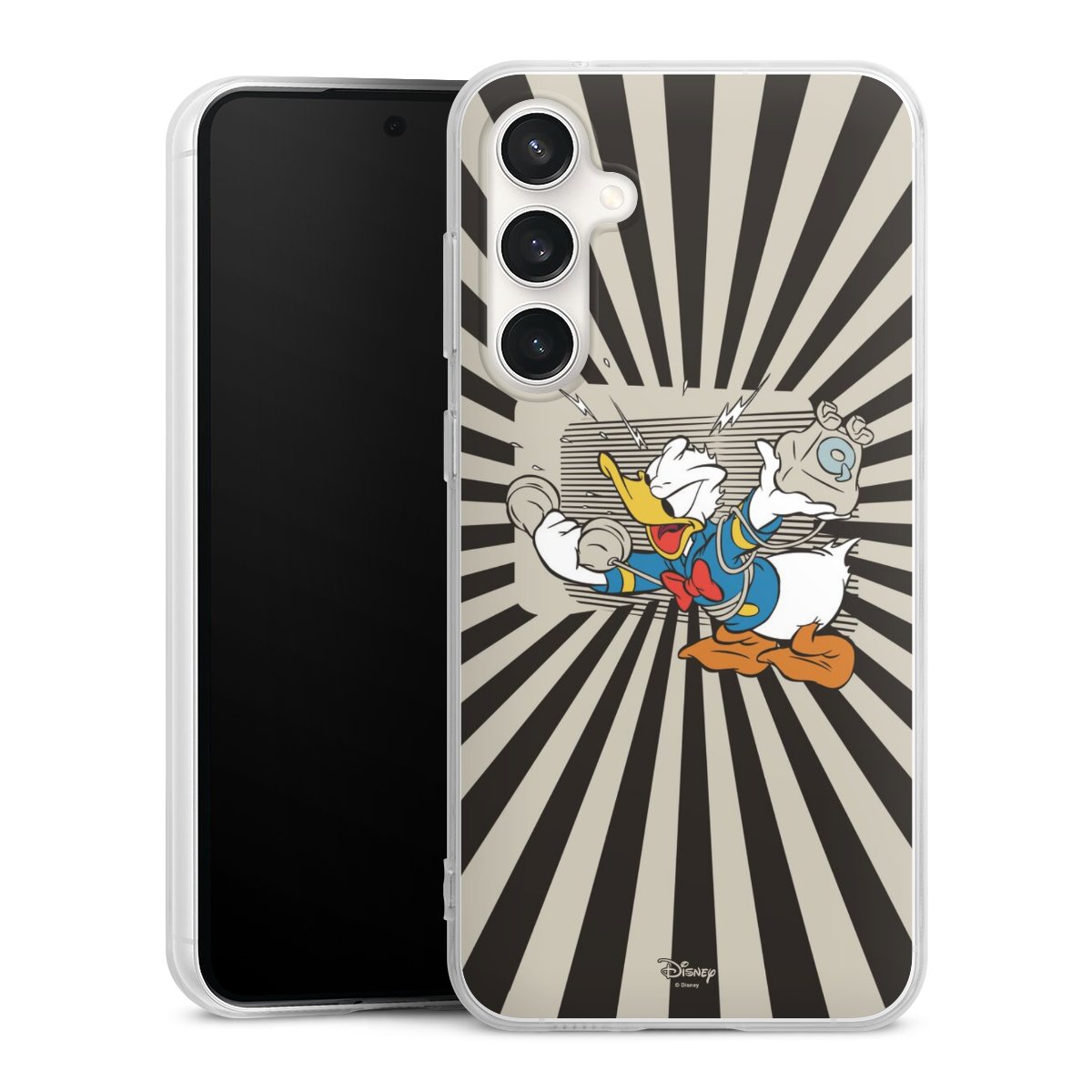 Galaxy S23 FE Handy Silikon Hülle Case transparent Handyhülle Donald Duck Disney Official Licensed Product Silikon Case