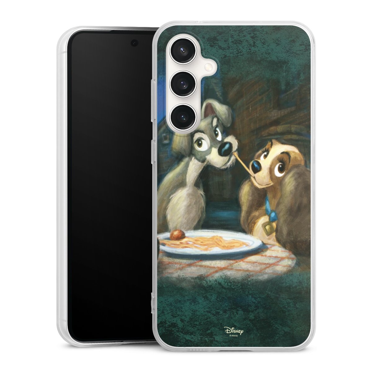 Galaxy S23 FE Handy Silikon Hülle Case transparent Handyhülle Lady And The Tramp Official Licensed Product Disney Silikon Case