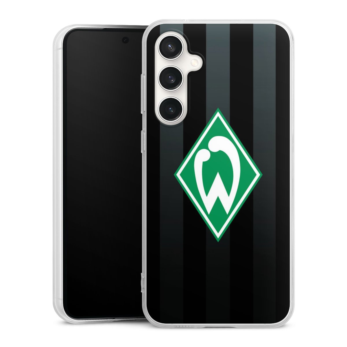 Galaxy S23 FE Handy Silikon Hülle Case transparent Handyhülle Stripes Sv Werder Bremen Official Licensed Product Silikon Case