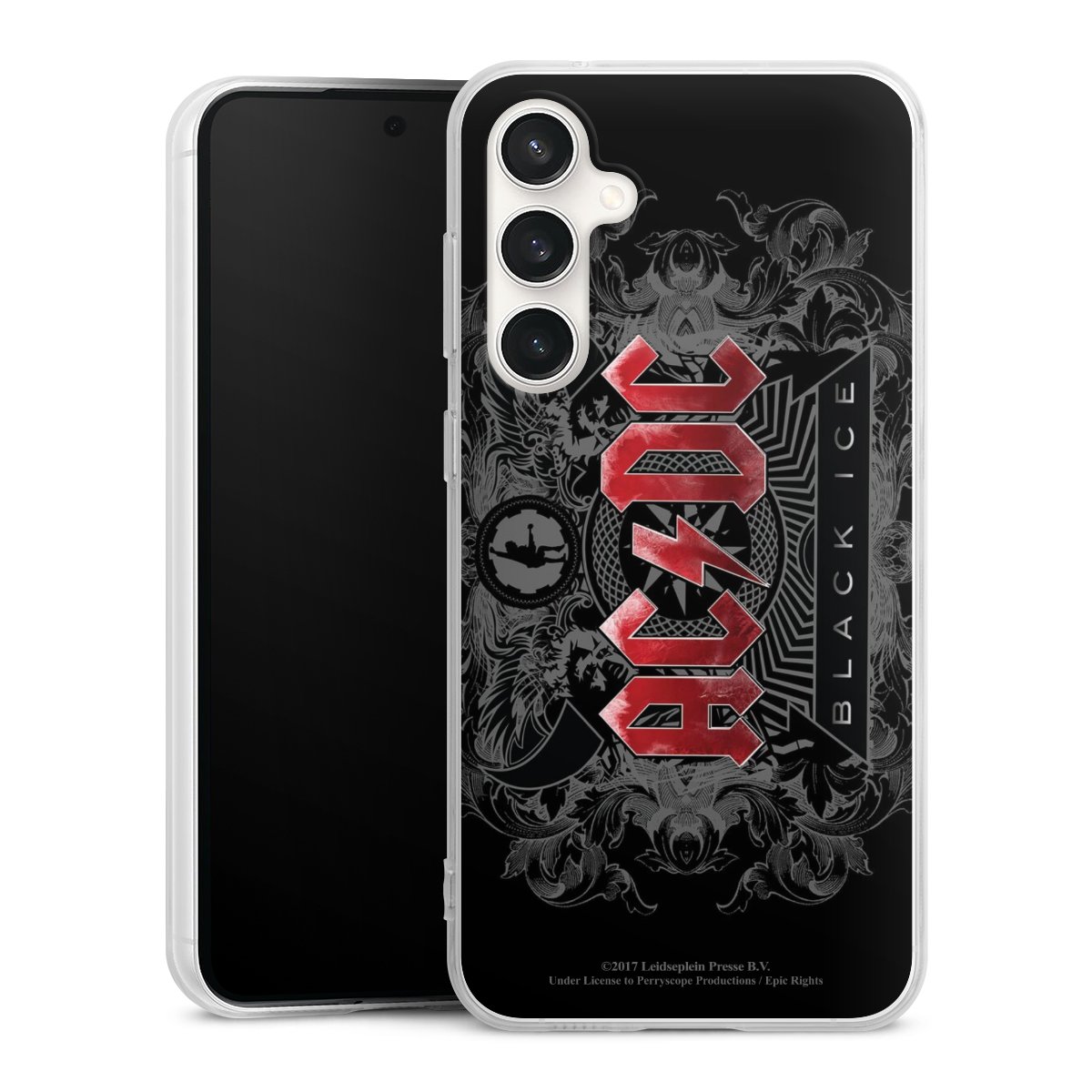 Galaxy S23 FE Handy Silikon Hülle Case transparent Handyhülle Merchandise Black Ice Acdc Silikon Case