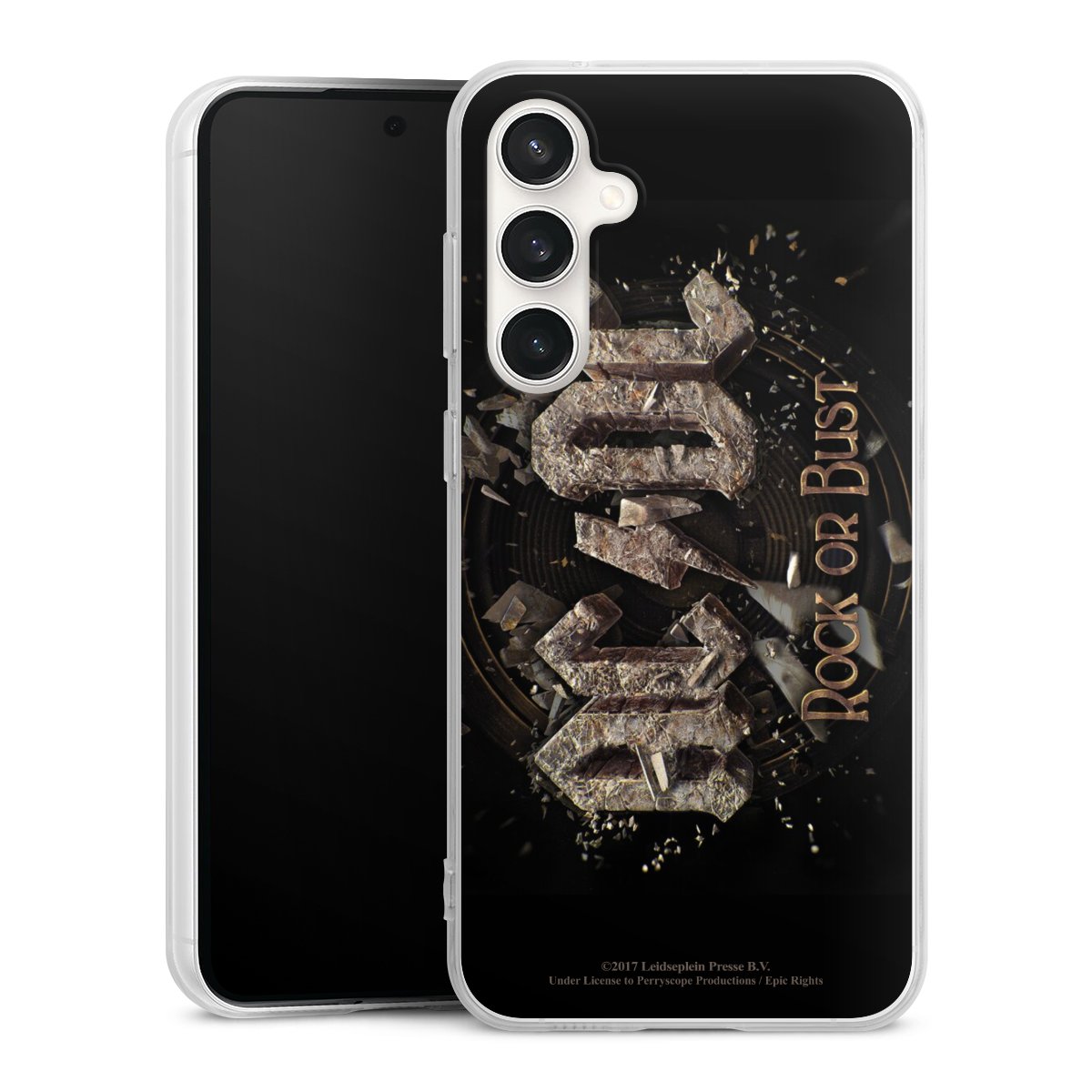 Galaxy S23 FE Handy Silikon Hülle Case transparent Handyhülle Acdc Official Licensed Product Rock Or Bust Silikon Case