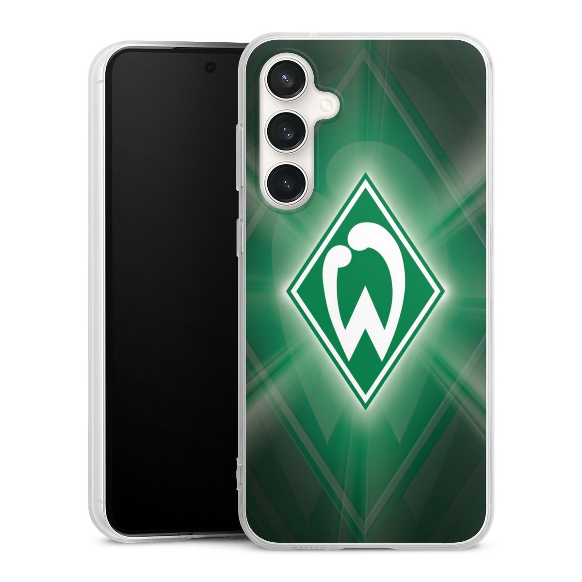 Galaxy S23 FE Handy Silikon Hülle Case transparent Handyhülle Sv Werder Bremen Official Licensed Product Coat Of Arms Silikon Case