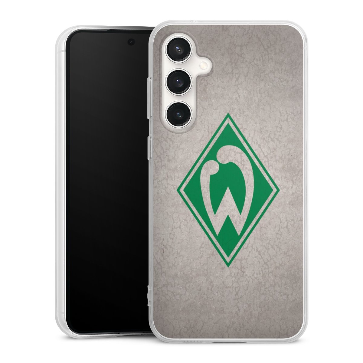 Galaxy S23 FE Handy Silikon Hülle Case transparent Handyhülle Sv Werder Bremen Concrete Official Licensed Product Silikon Case