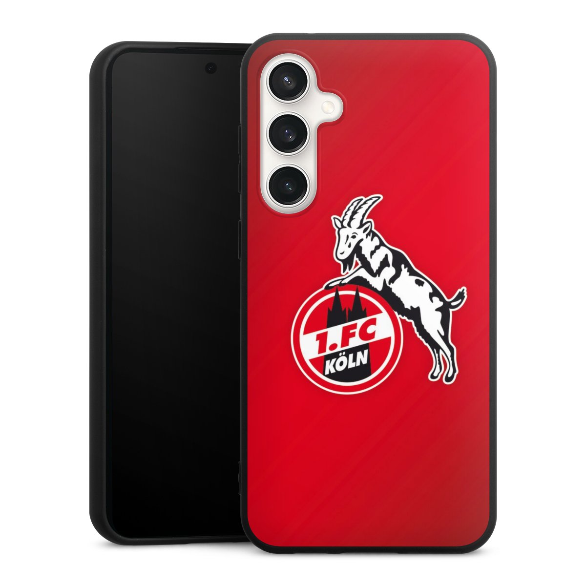 Galaxy S23 FE Handy Premium Silikon Hülle Handyhülle schwarz Case Official Licensed Product Effzeh 1. Fc Köln Silikon Premium Case