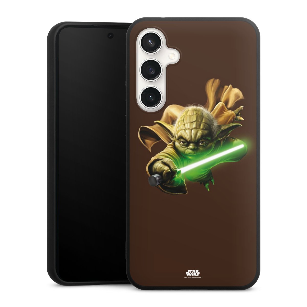 Galaxy S23 FE Handy Premium Silikon Hülle Handyhülle schwarz Case Yoda Merchandise Star Wars Silikon Premium Case