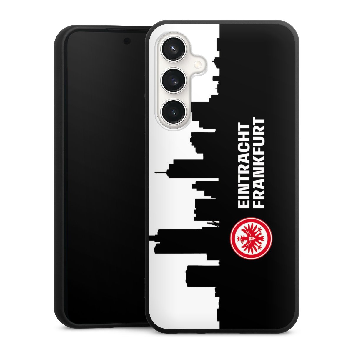 Galaxy S23 FE Handy Premium Silikon Hülle Handyhülle schwarz Case Sge Eintracht Frankfurt Official Licensed Product Silikon Premium Case