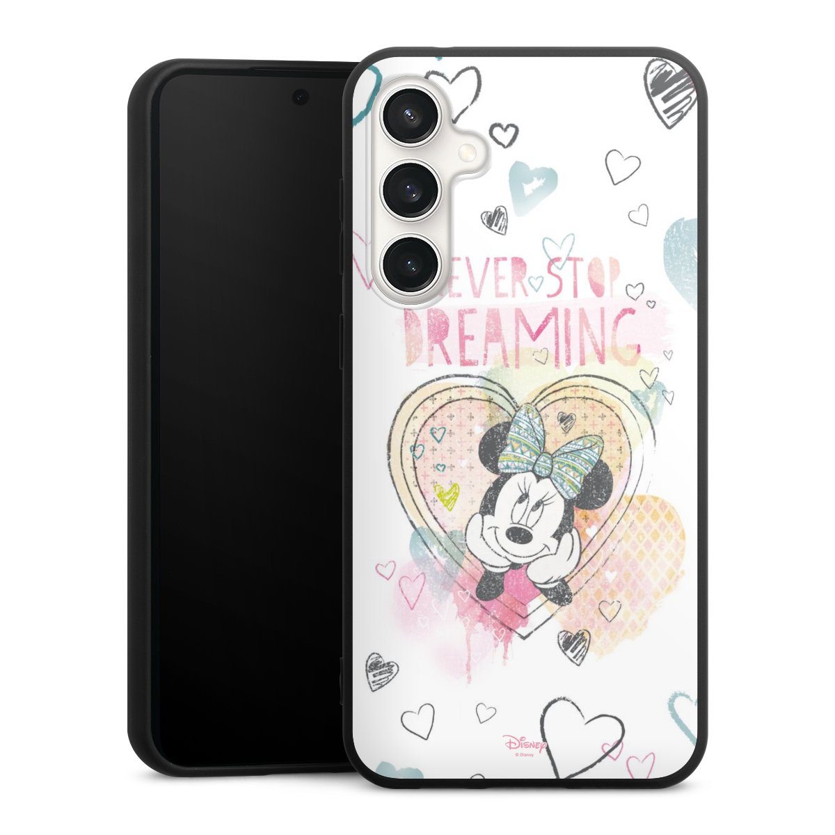 Galaxy S23 FE Handy Premium Silikon Hülle Handyhülle schwarz Case Disney Official Licensed Product Minnie Mouse Silikon Premium Case