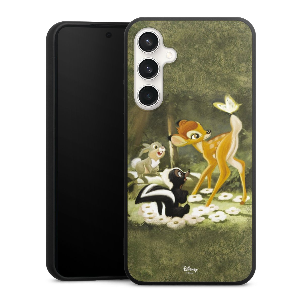 Galaxy S23 FE Handy Premium Silikon Hülle Handyhülle schwarz Case Disney Official Licensed Product Bambi Silikon Premium Case