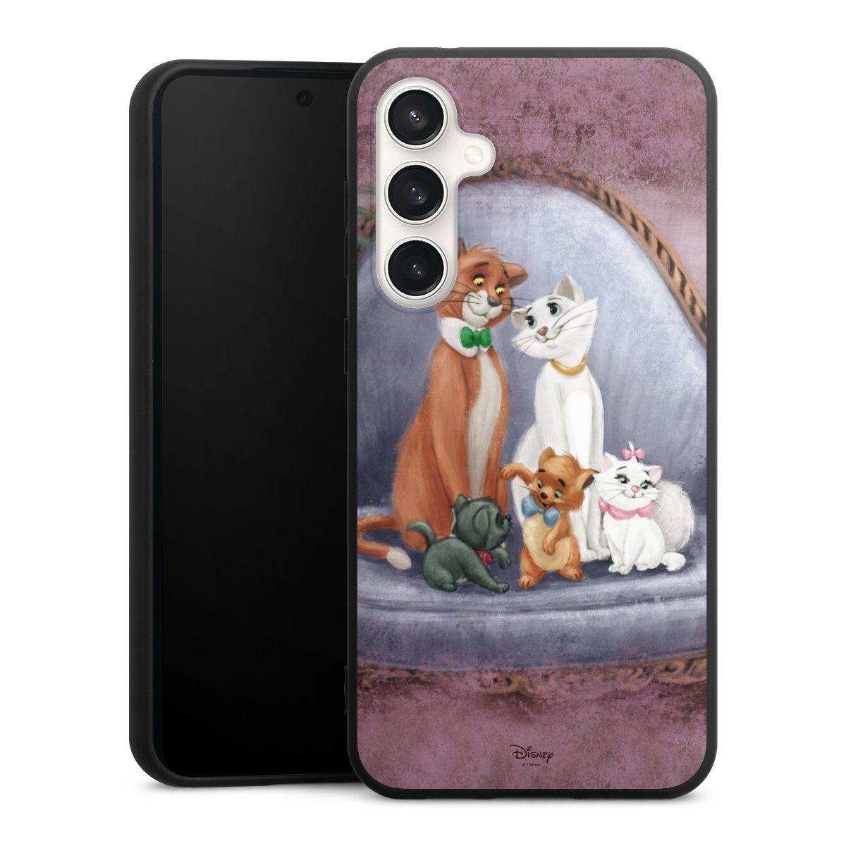 Galaxy S23 FE Handy Premium Silikon Hülle Handyhülle schwarz Case Official Licensed Product Disney Aristocats Silikon Premium Case