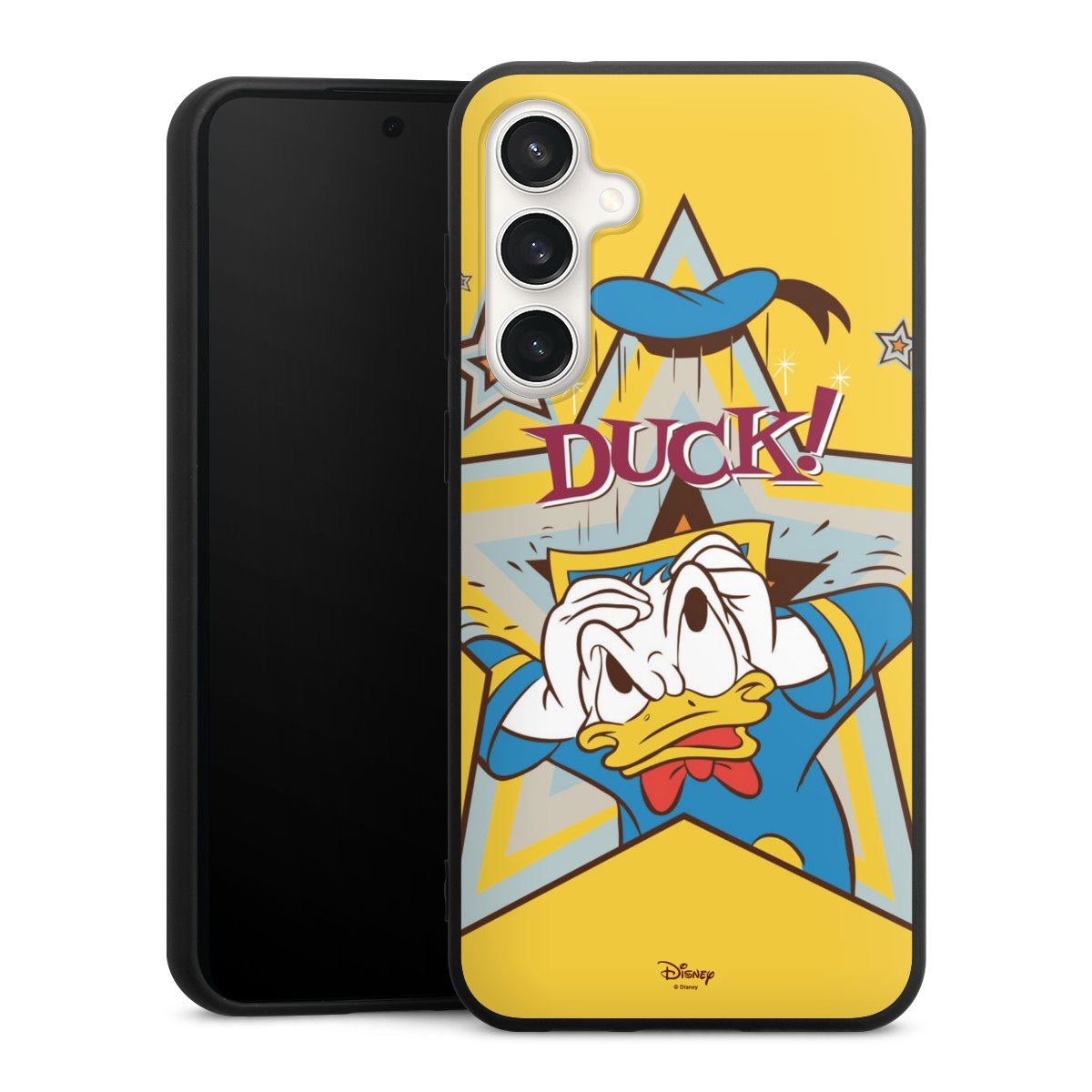 Galaxy S23 FE Handy Premium Silikon Hülle Handyhülle schwarz Case Official Licensed Product Donald Duck Disney Silikon Premium Case