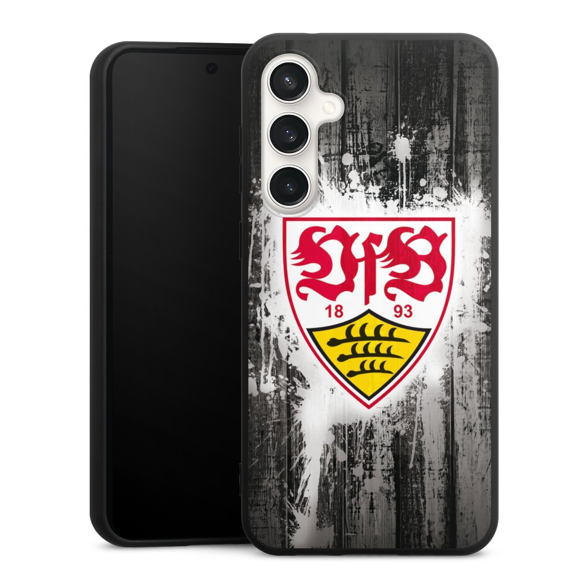 Galaxy S23 FE Handy Premium Silikon Hülle Handyhülle schwarz Case Vfb Stuttgart Official Licensed Product Silikon Premium Case