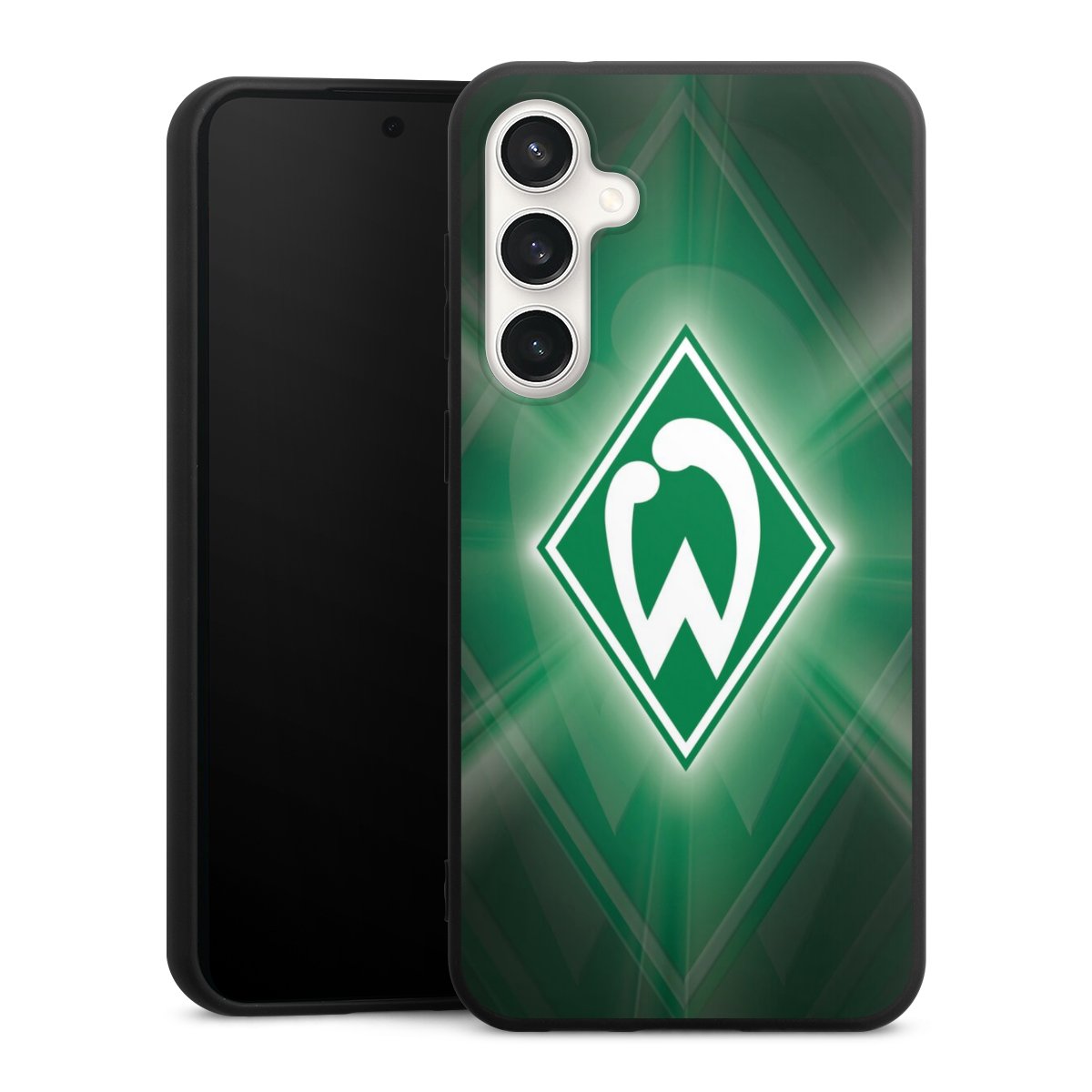 Galaxy S23 FE Handy Premium Silikon Hülle Handyhülle schwarz Case Sv Werder Bremen Official Licensed Product Coat Of Arms Silikon Premium Case