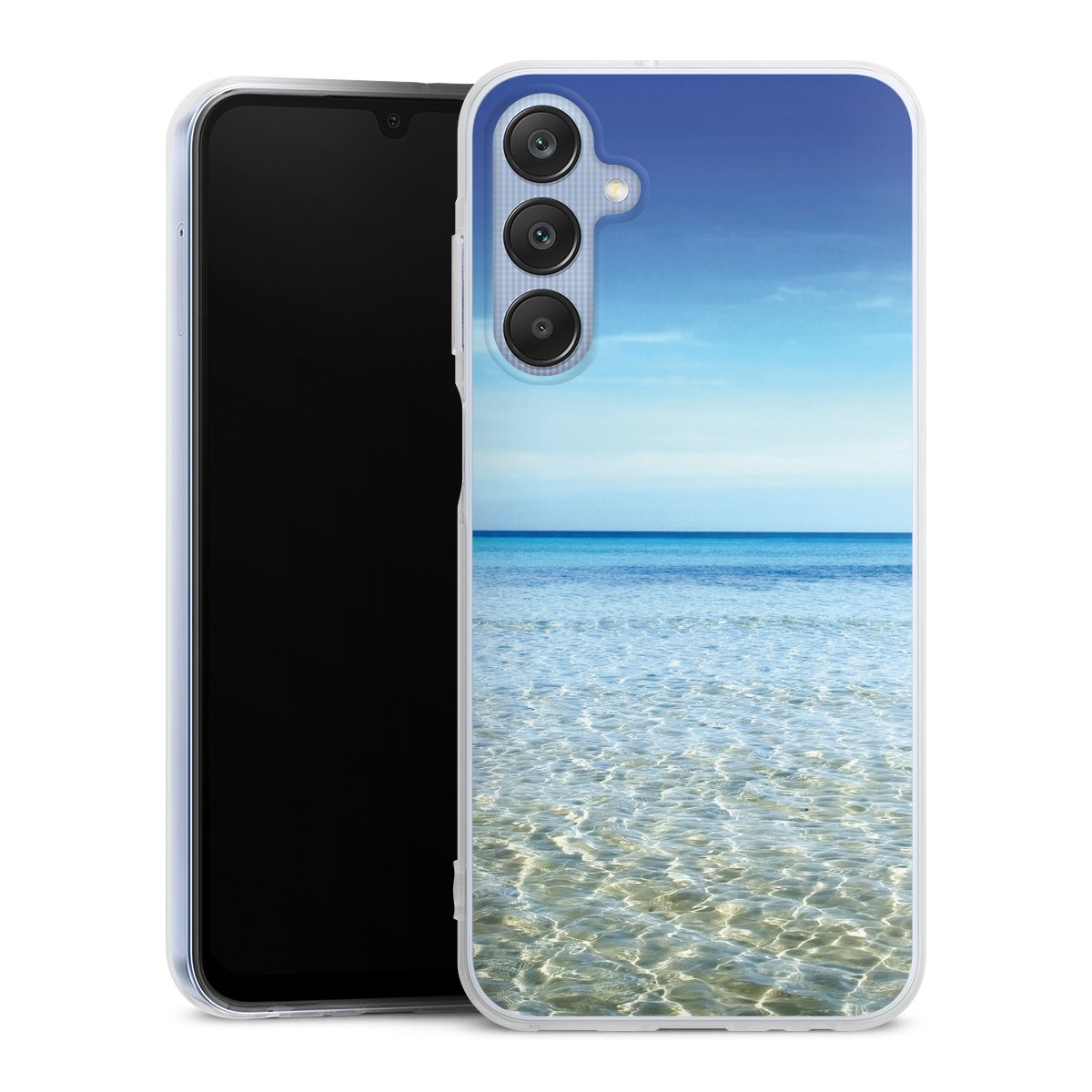 Galaxy A25 5G Handy Silikon Hülle Case transparent Handyhülle Urlaub Sky Ocean Silikon Case