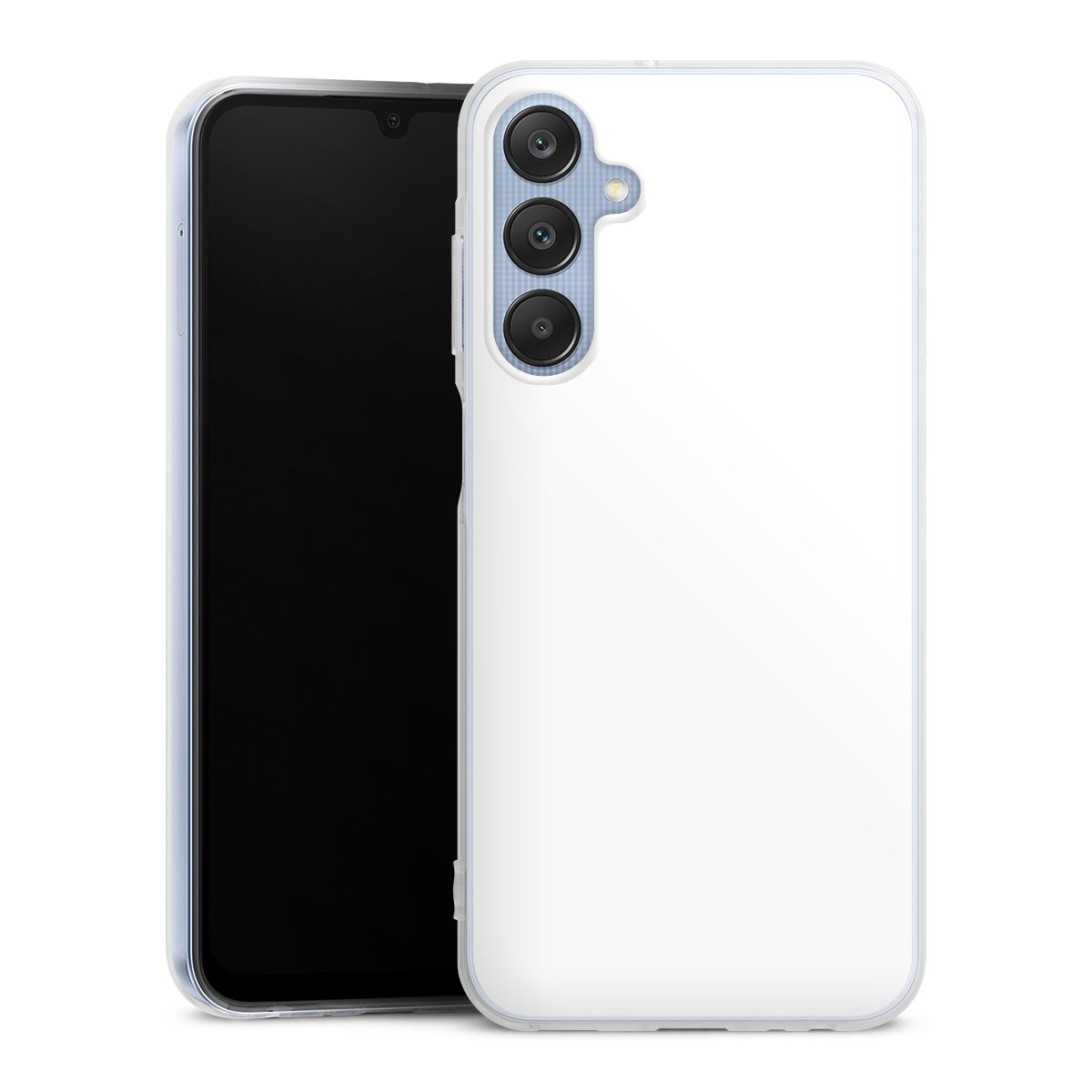 Galaxy A25 5G Handy Silikon Hülle Case transparent Handyhülle Unicoloured Colour White Silikon Case