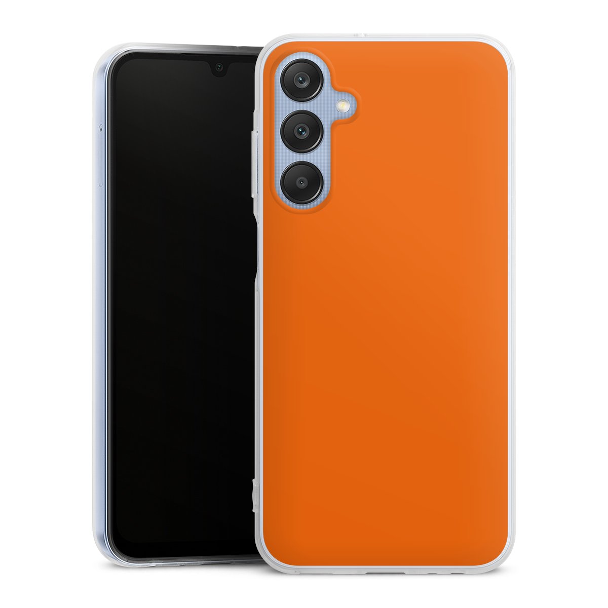 Galaxy A25 5G Handy Silikon Hülle Case transparent Handyhülle Orange Colour Unicoloured Silikon Case