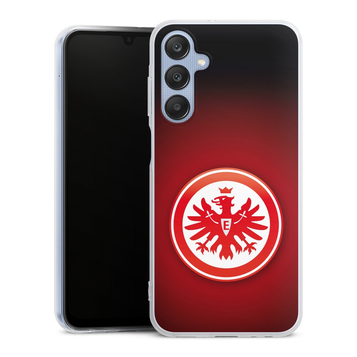 Galaxy A25 5G Handy Silikon Hülle Case transparent Handyhülle Eintracht Frankfurt Official Licensed Product Coat Of Arms Silikon Case