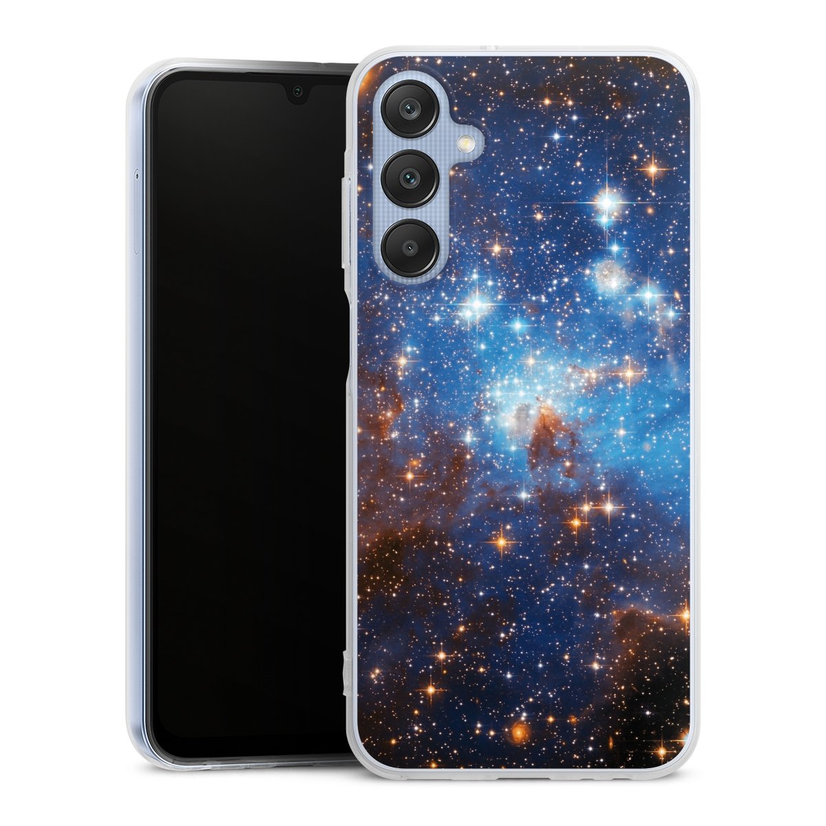 Galaxy A25 5G Handy Silikon Hülle Case transparent Handyhülle Star Weltall Galaxy Silikon Case