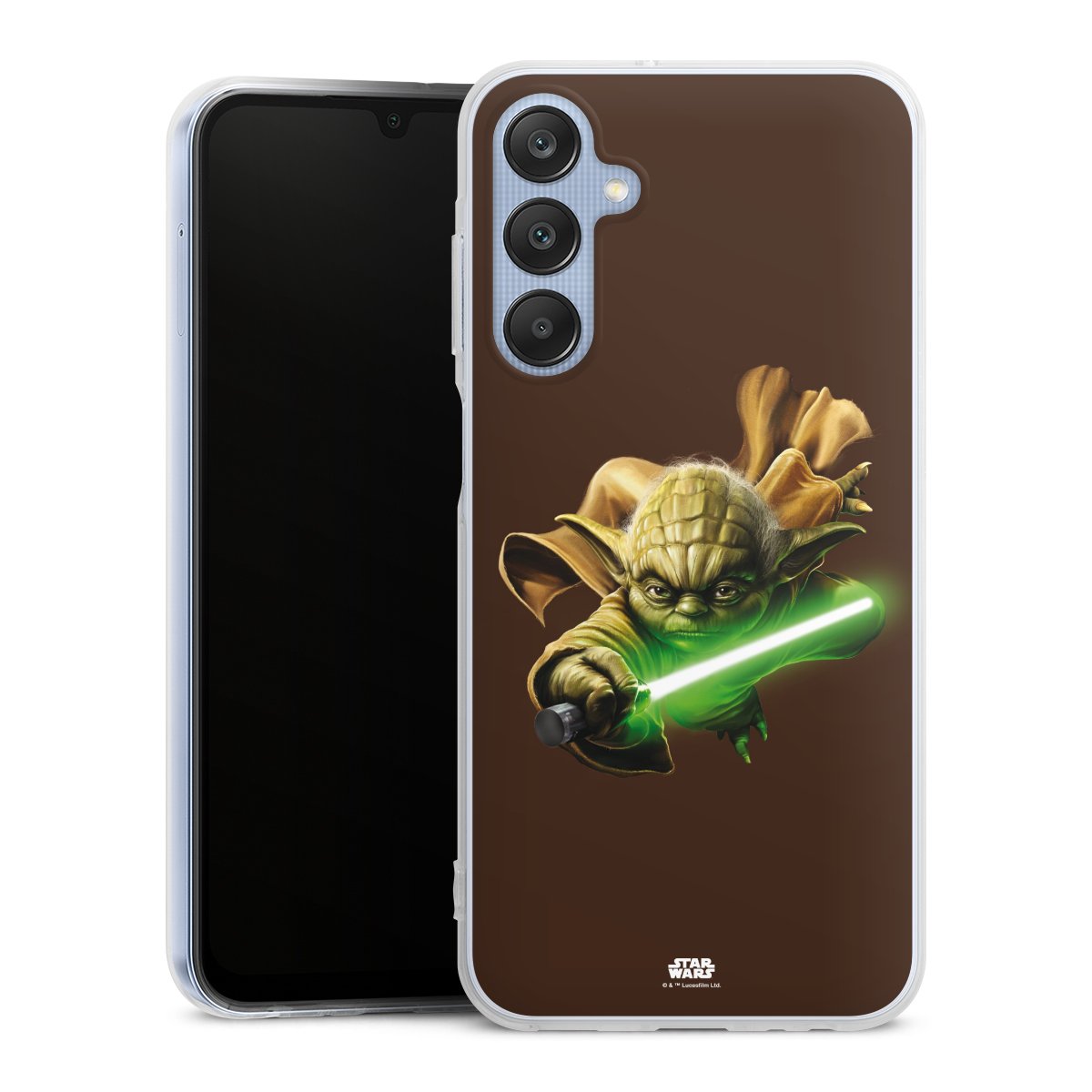 Galaxy A25 5G Handy Silikon Hülle Case transparent Handyhülle Yoda Merchandise Star Wars Silikon Case