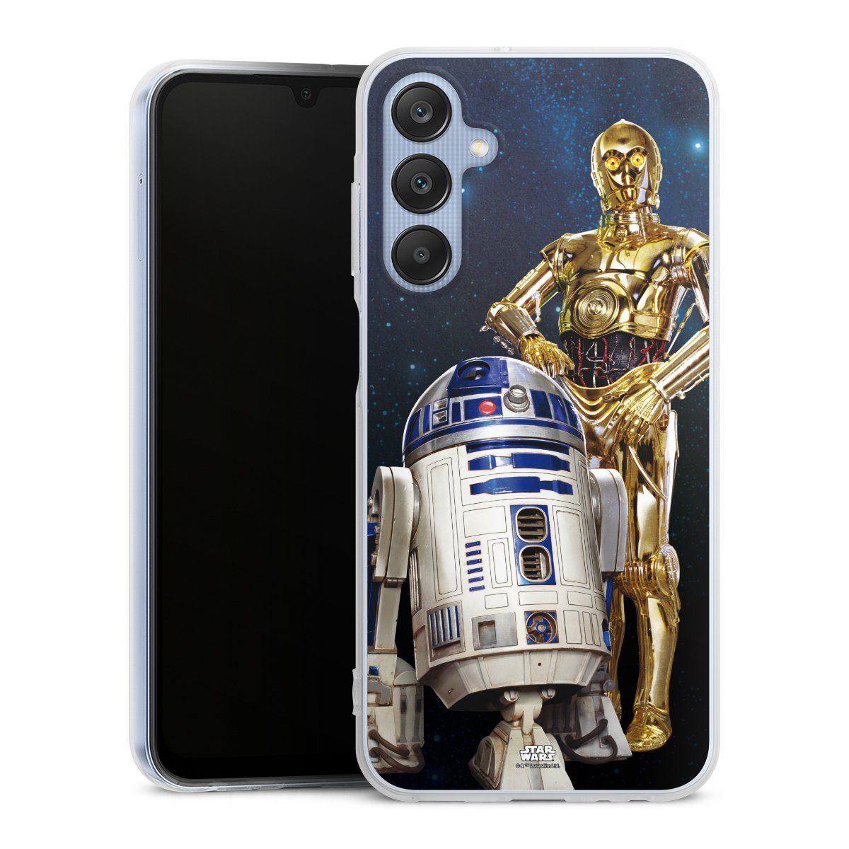 Galaxy A25 5G Handy Silikon Hülle Case transparent Handyhülle Weltall Star Wars R2d2 Silikon Case