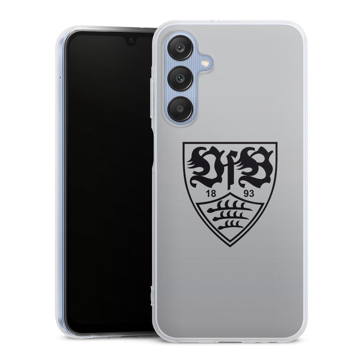 Galaxy A25 5G Handy Silikon Hülle Case transparent Handyhülle Logo Vfb Stuttgart Official Licensed Product Silikon Case