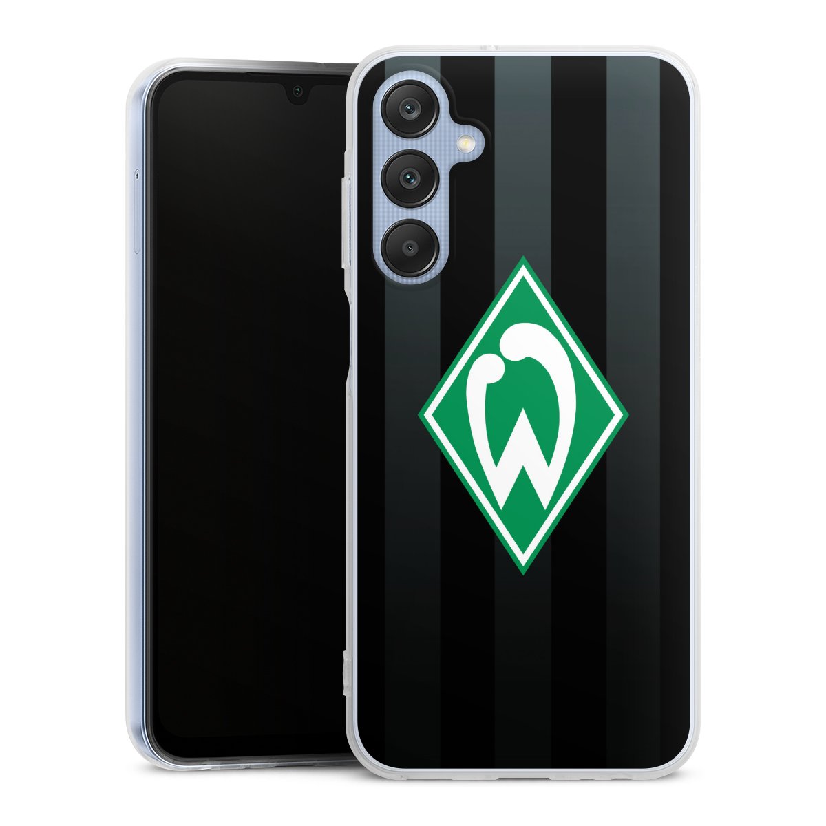 Galaxy A25 5G Handy Silikon Hülle Case transparent Handyhülle Stripes Sv Werder Bremen Official Licensed Product Silikon Case