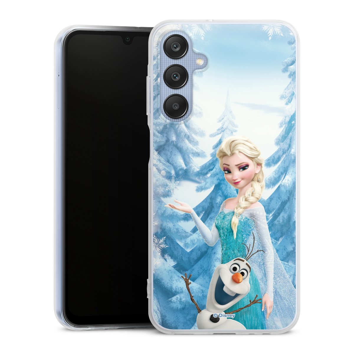 Galaxy A25 5G Handy Silikon Hülle Case transparent Handyhülle Official Licensed Product Frozen Elsa Disney Silikon Case