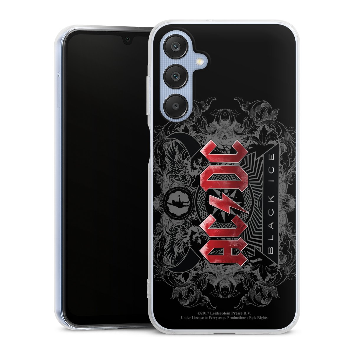 Galaxy A25 5G Handy Silikon Hülle Case transparent Handyhülle Merchandise Black Ice Acdc Silikon Case