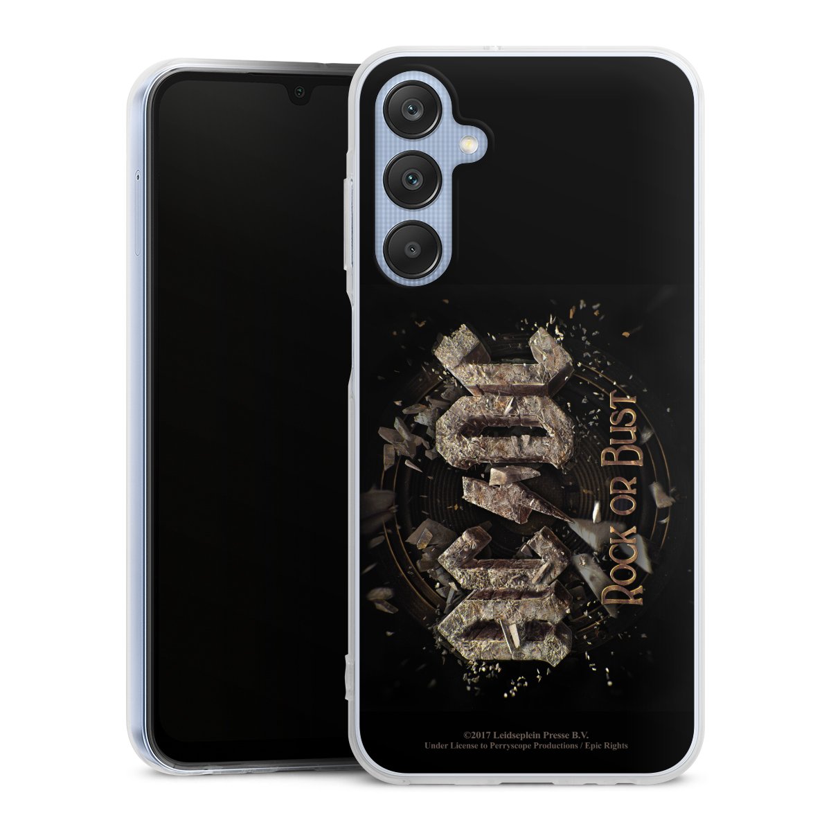 Galaxy A25 5G Handy Silikon Hülle Case transparent Handyhülle Acdc Official Licensed Product Rock Or Bust Silikon Case