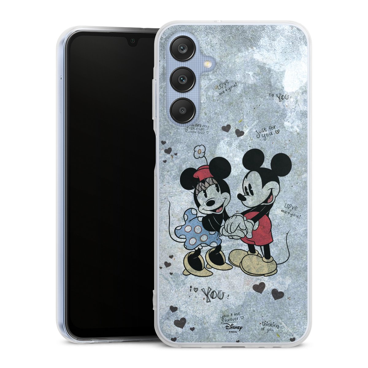 Galaxy A25 5G Handy Silikon Hülle Case transparent Handyhülle Mickey & Minnie Mouse Vintage Disney Silikon Case