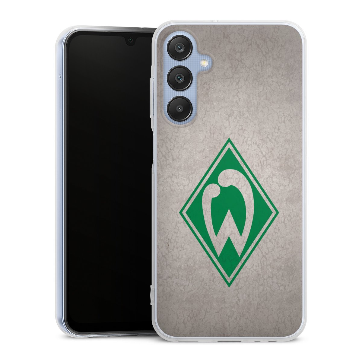 Galaxy A25 5G Handy Silikon Hülle Case transparent Handyhülle Sv Werder Bremen Concrete Official Licensed Product Silikon Case