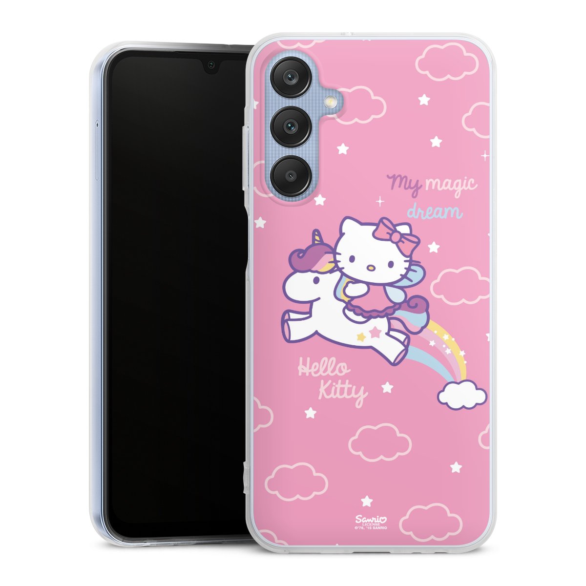 Galaxy A25 5G Handy Silikon Hülle Case transparent Handyhülle Einhorn Official Licensed Product Hello Kitty Silikon Case