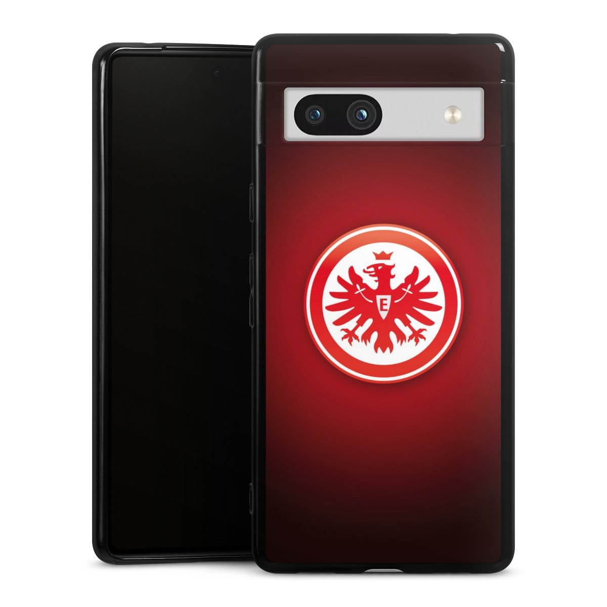 Google Pixel 7a Handy Silikon Hülle Case schwarz Handyhülle Eintracht Frankfurt Official Licensed Product Coat Of Arms