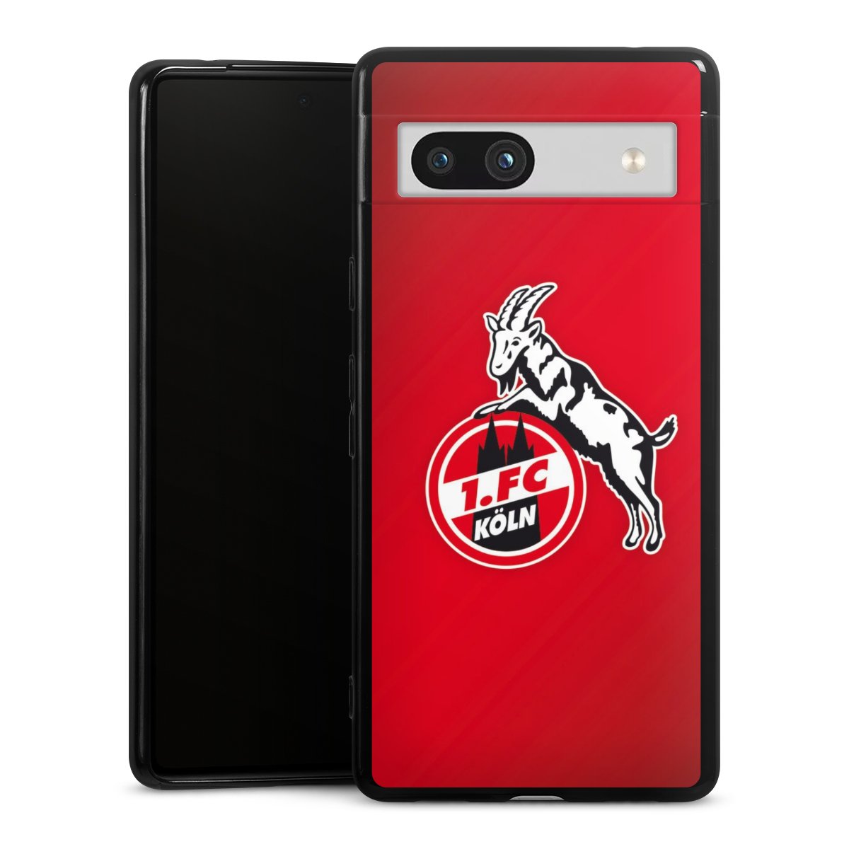 Google Pixel 7a Handy Silikon Hülle Case schwarz Handyhülle Official Licensed Product Effzeh 1. Fc Köln