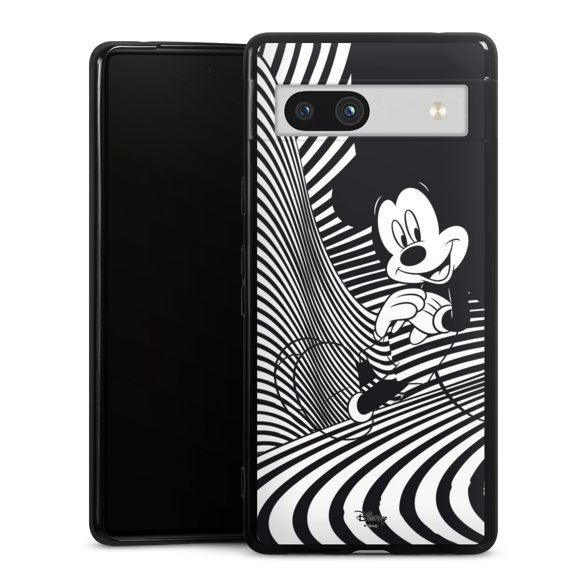 Google Pixel 7a Handy Silikon Hülle Case schwarz Handyhülle Disney Official Licensed Product Mickey Mouse