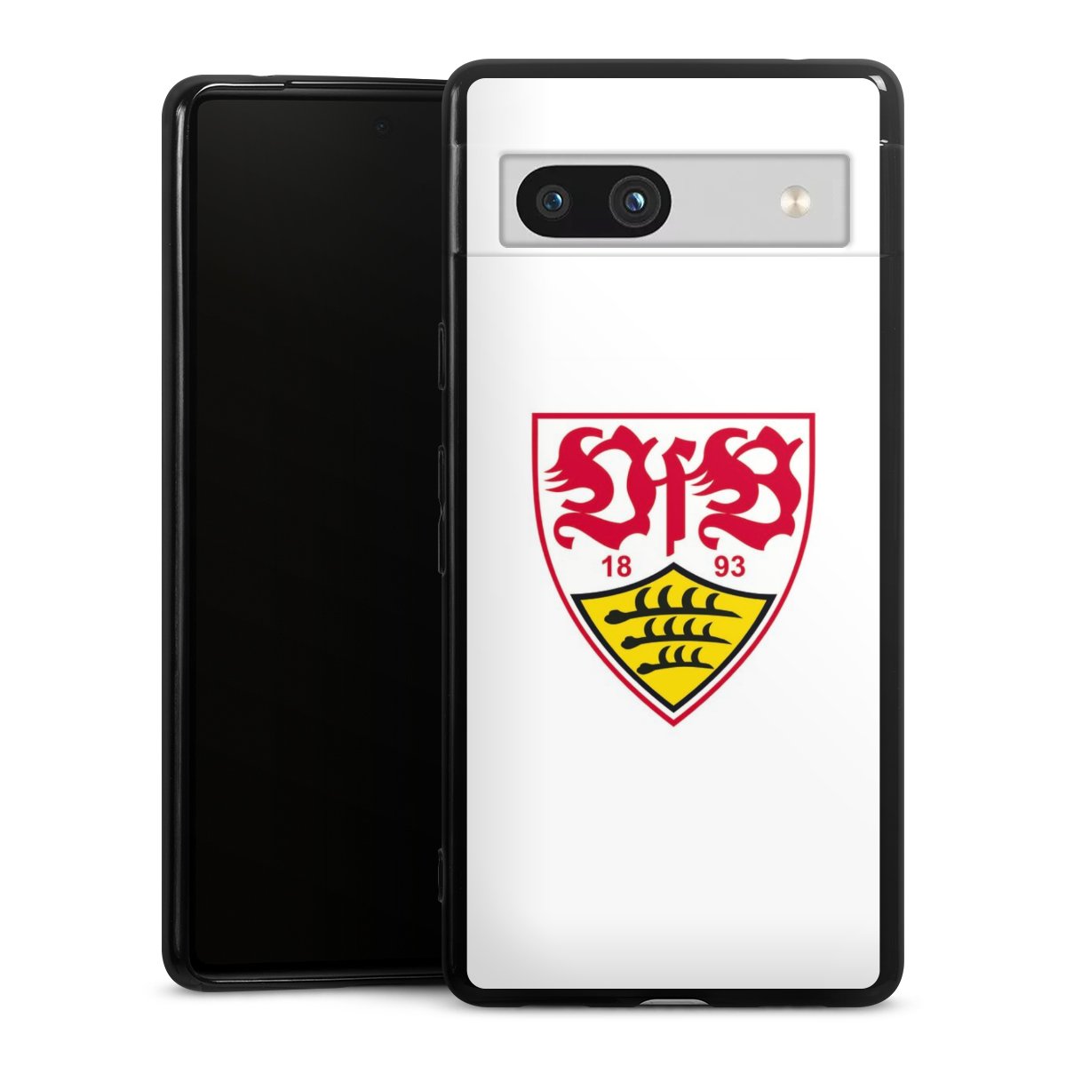 Google Pixel 7a Handy Silikon Hülle Case schwarz Handyhülle Logo Official Licensed Product Vfb Stuttgart