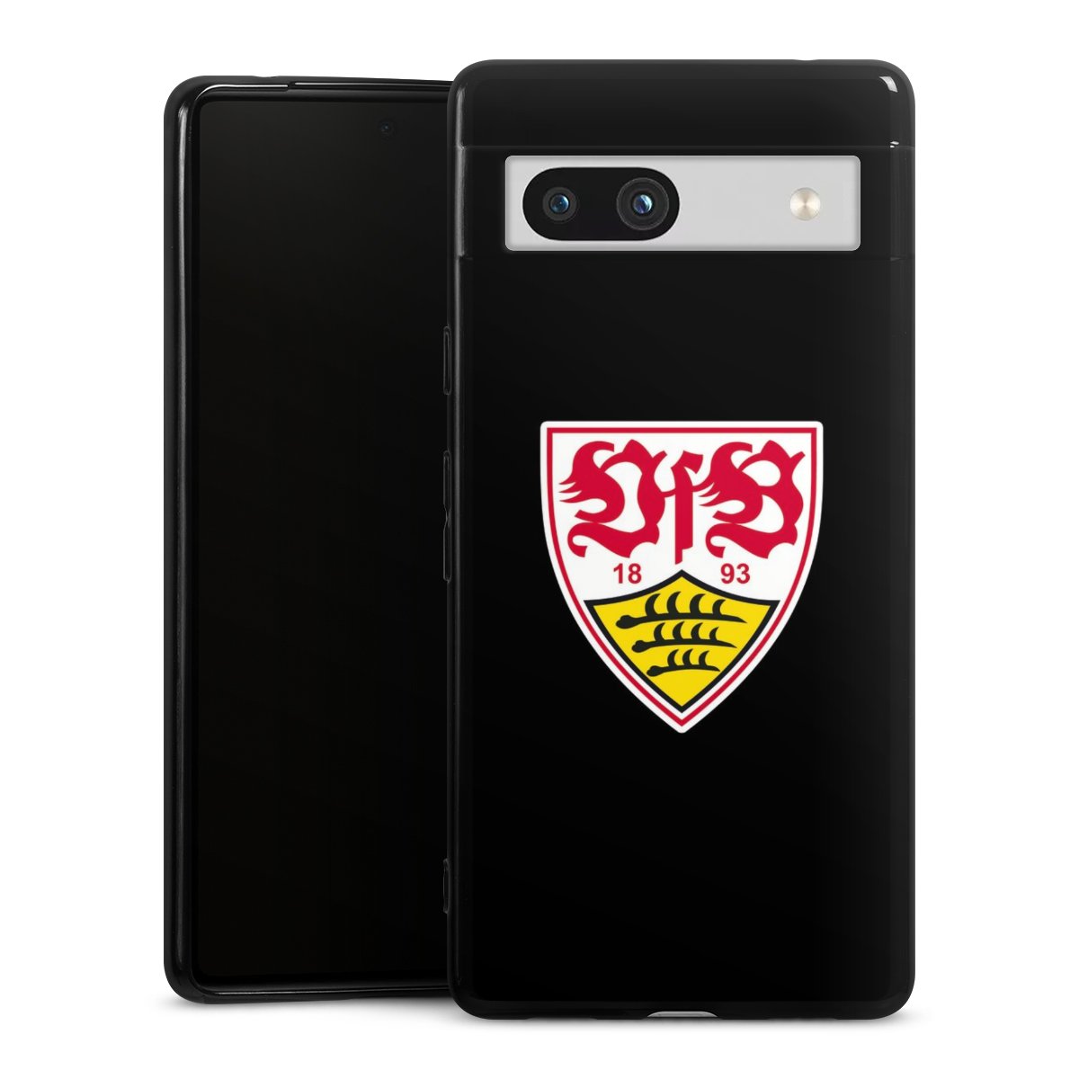 Google Pixel 7a Handy Silikon Hülle Case schwarz Handyhülle Vfb Stuttgart Official Licensed Product Coat Of Arms