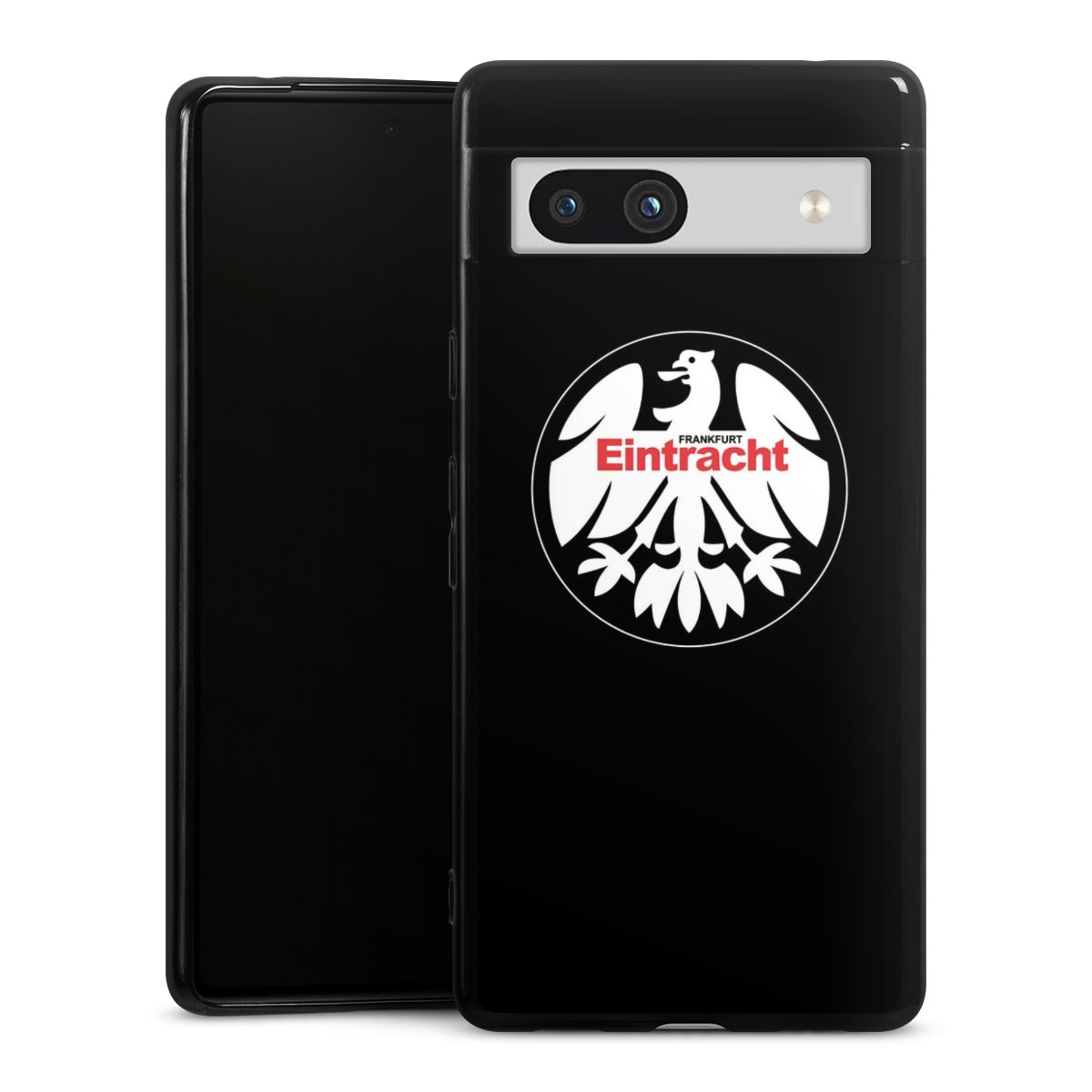 Google Pixel 7a Handy Silikon Hülle Case schwarz Handyhülle Official Licensed Product Eintracht Frankfurt Sge