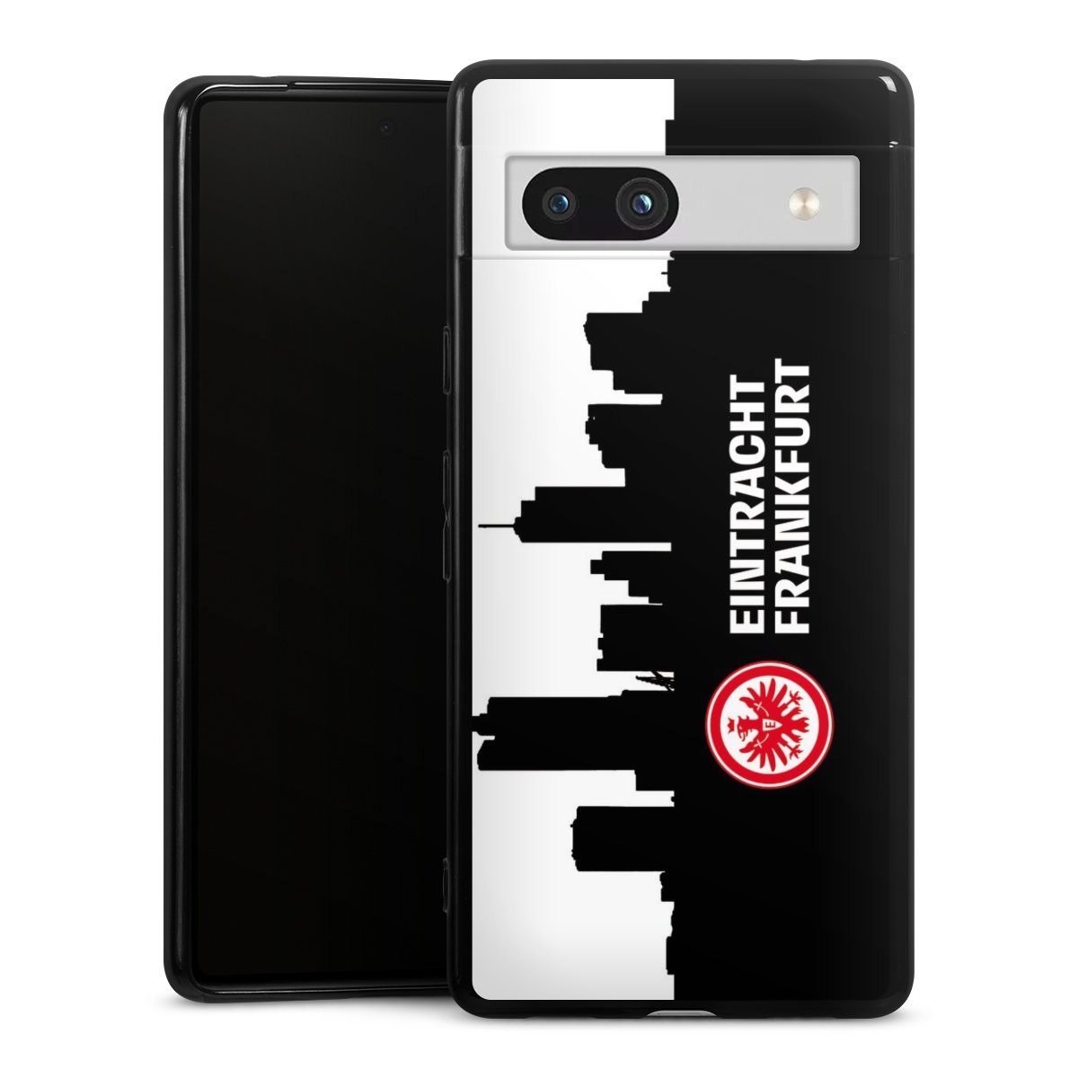 Google Pixel 7a Handy Silikon Hülle Case schwarz Handyhülle Sge Eintracht Frankfurt Official Licensed Product