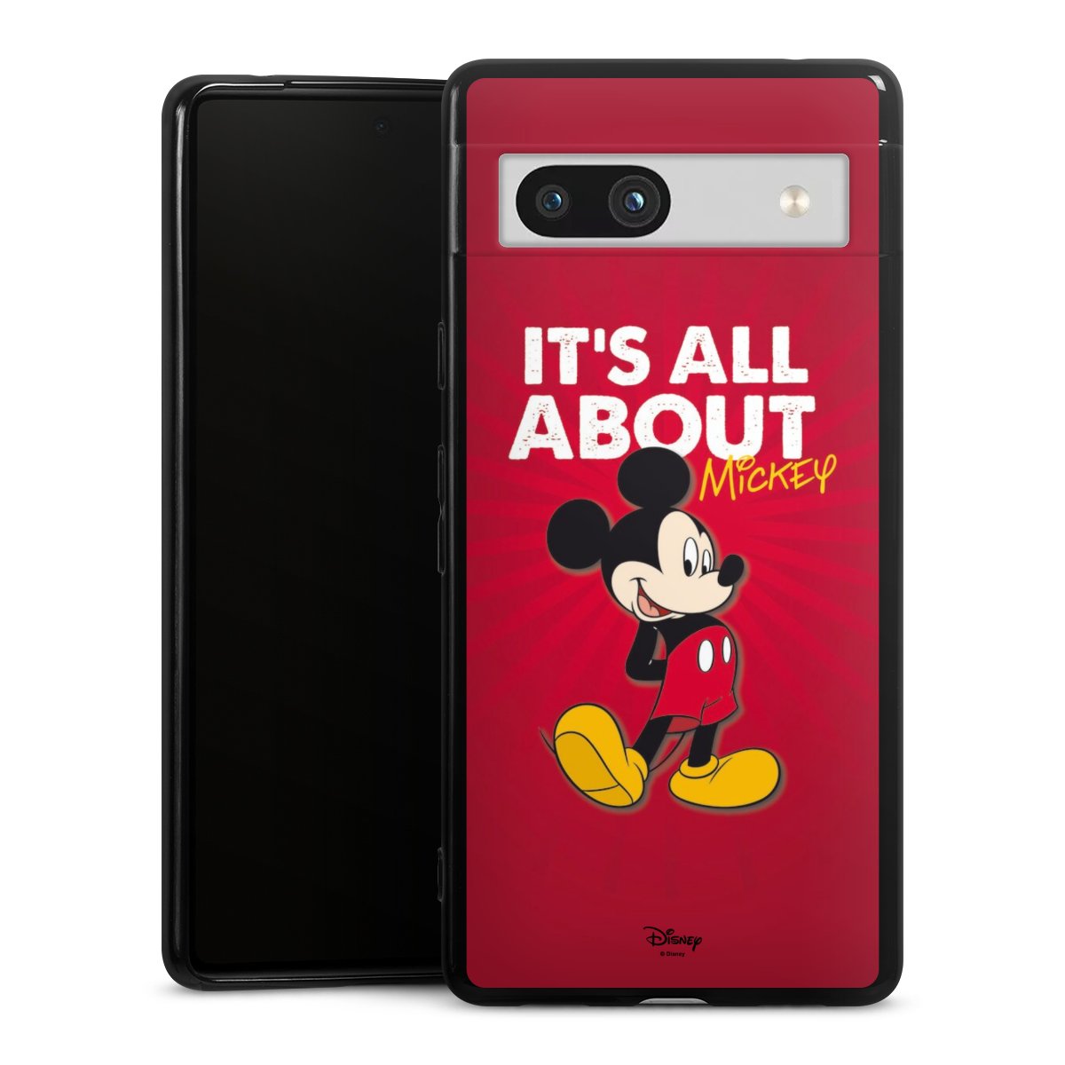 Google Pixel 7a Handy Silikon Hülle Case schwarz Handyhülle Mouse Disney Official Licensed Product