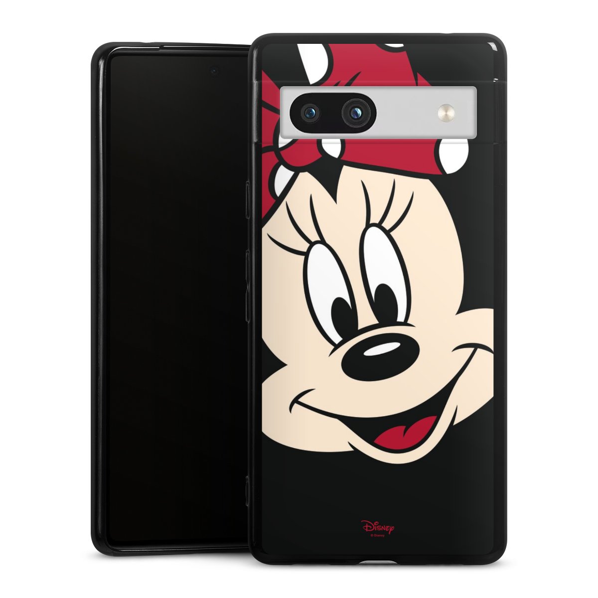 Google Pixel 7a Handy Silikon Hülle Case schwarz Handyhülle Minnie Mouse Official Licensed Product Disney