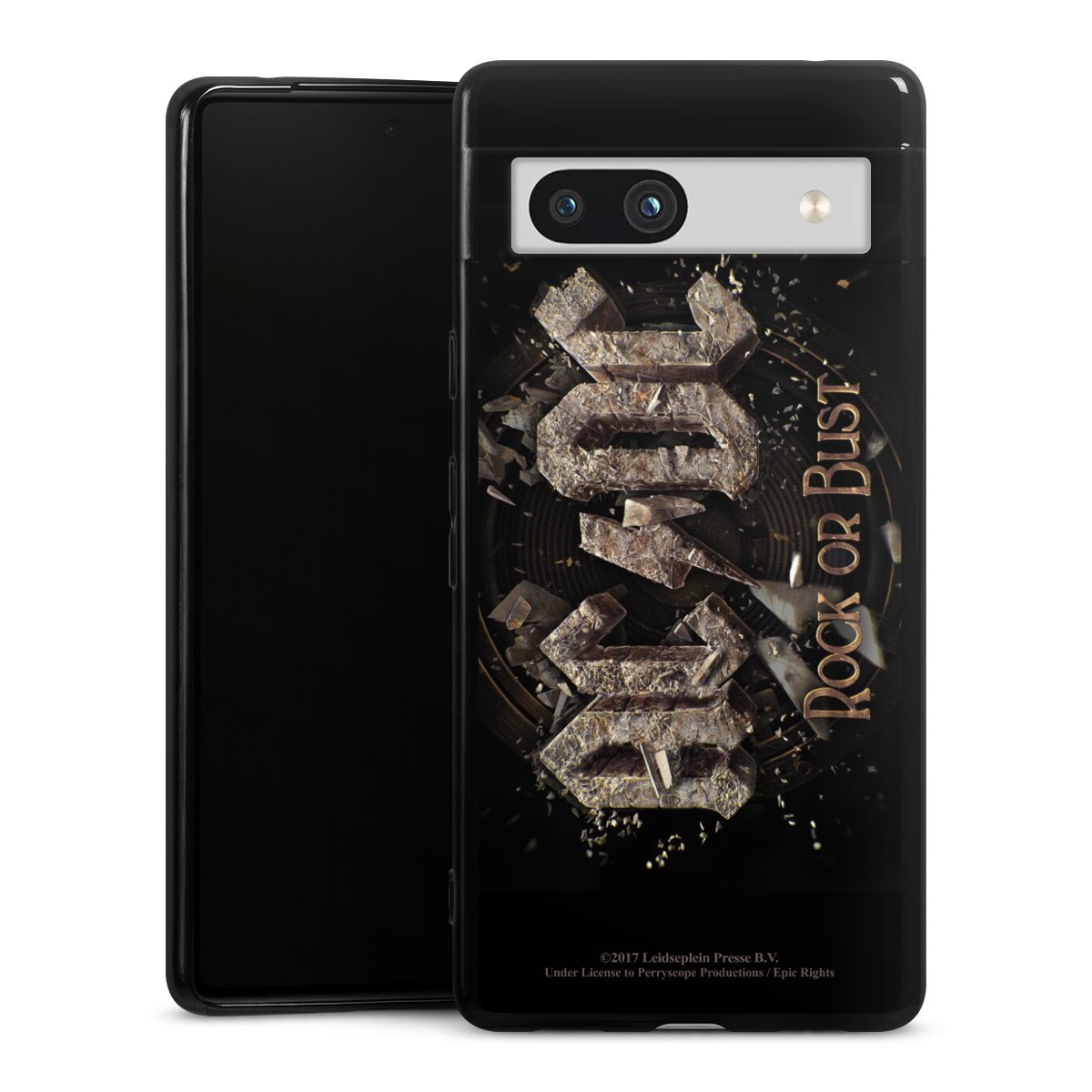 Google Pixel 7a Handy Silikon Hülle Case schwarz Handyhülle Acdc Official Licensed Product Rock Or Bust