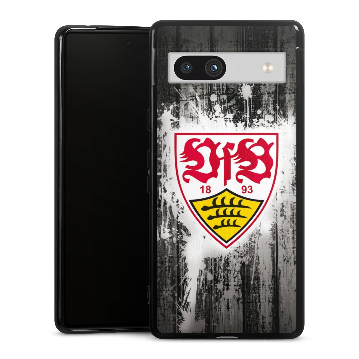 Google Pixel 7a Handy Silikon Hülle Case schwarz Handyhülle Vfb Stuttgart Official Licensed Product