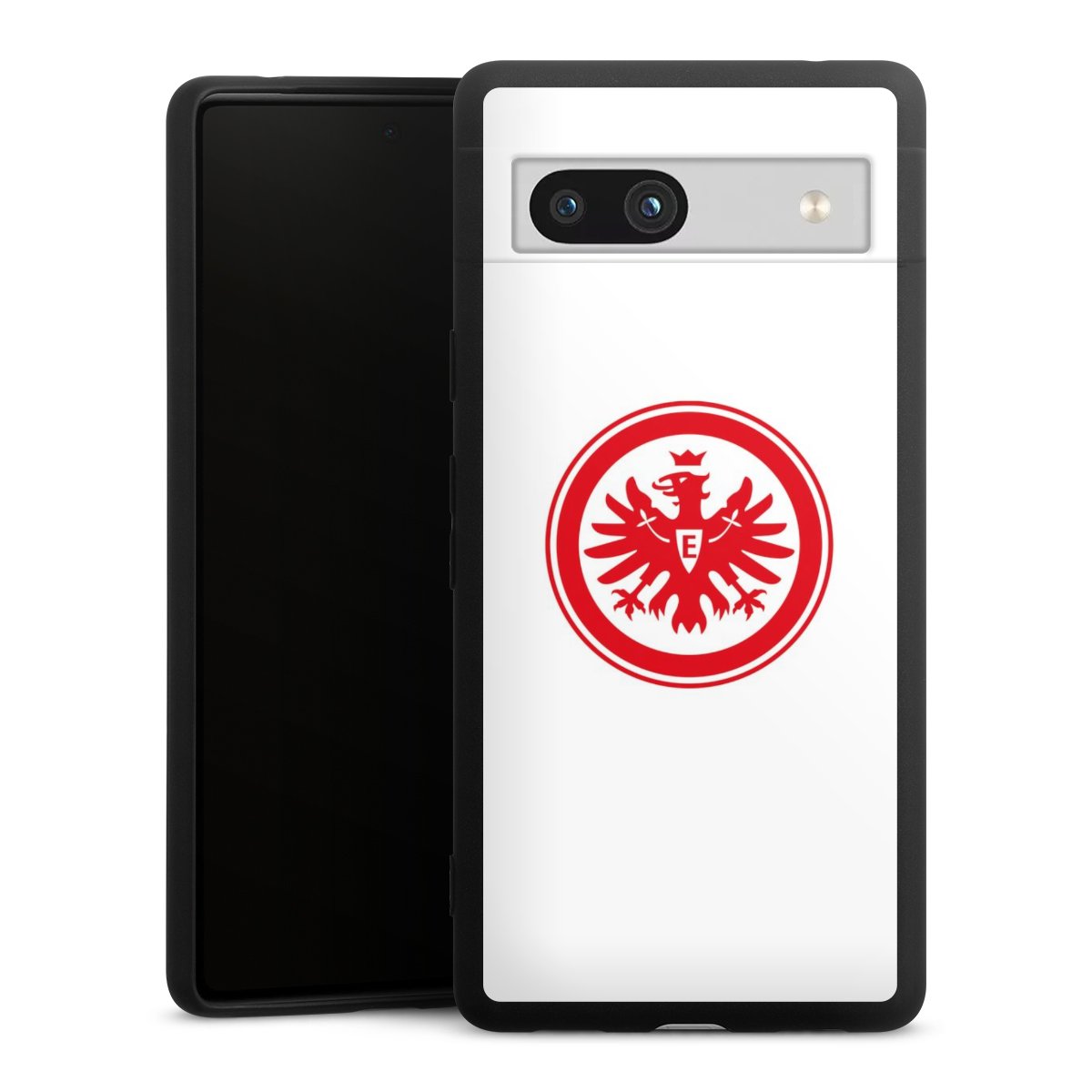 Google Pixel 7a Handy Premium Silikon Hülle Handyhülle schwarz Case Sge Eintracht Frankfurt Official Licensed Product Silikon Premium Case