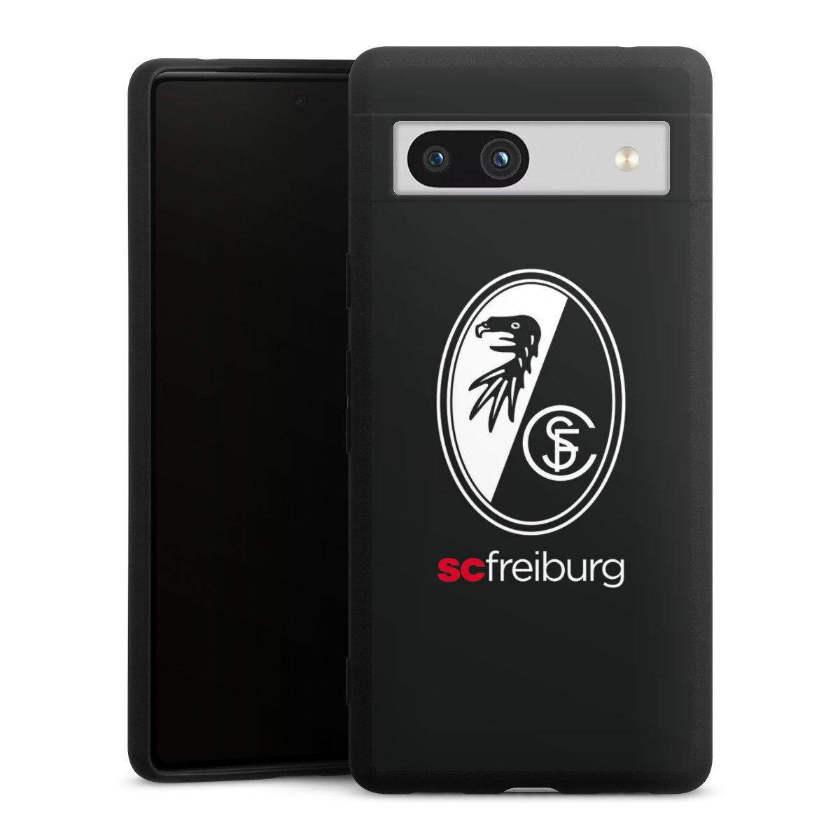 Google Pixel 7a Handy Premium Silikon Hülle Handyhülle schwarz Case Official Licensed Product Sc Freiburg Coat Of Arms Silikon Premium Case