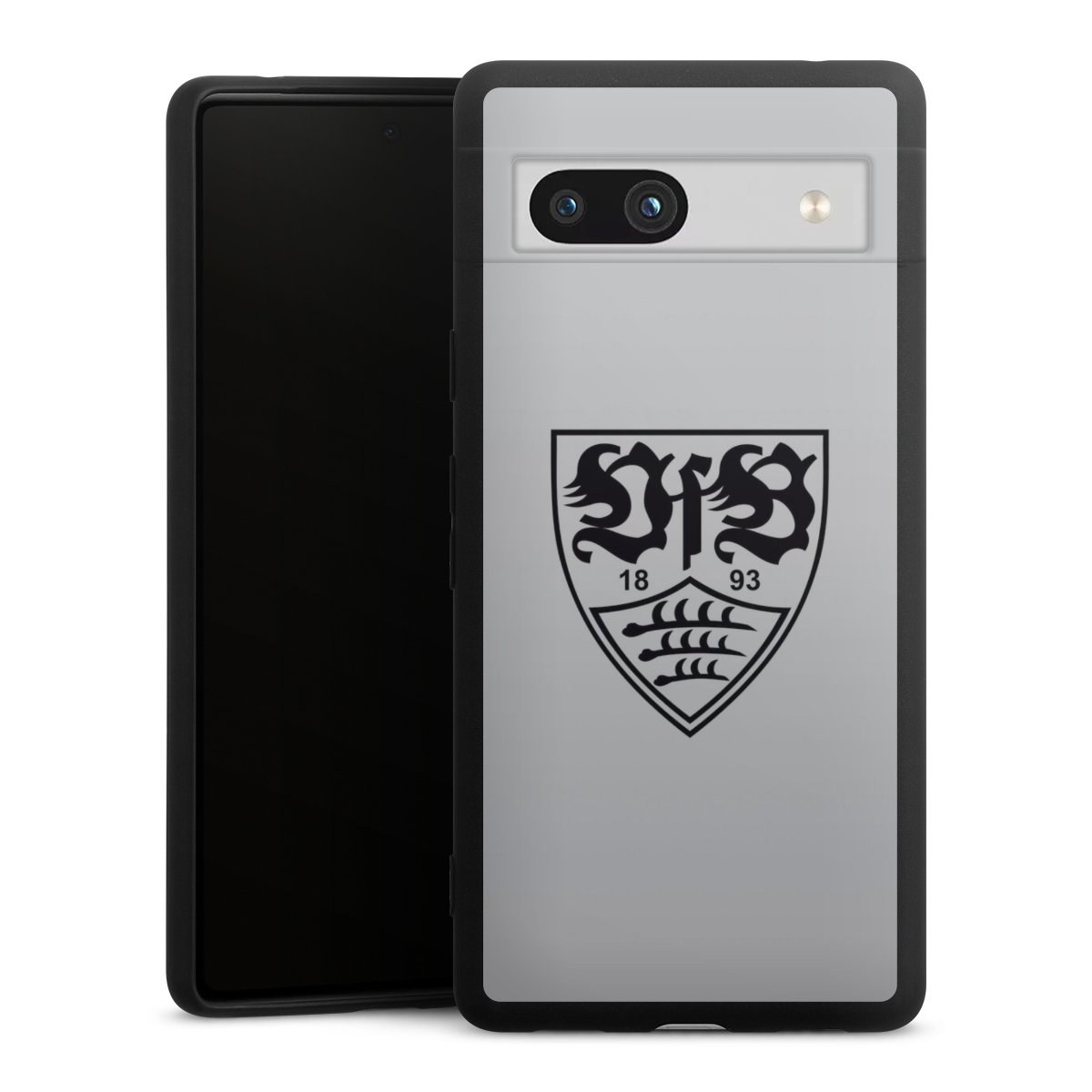 Google Pixel 7a Handy Premium Silikon Hülle Handyhülle schwarz Case Logo Vfb Stuttgart Official Licensed Product Silikon Premium Case